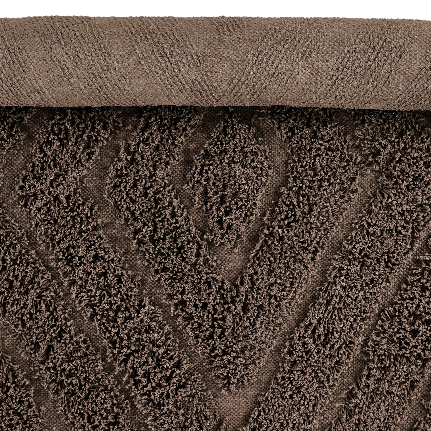 Tapis rond - Amberley Natural Cotton Shaggy (marron)