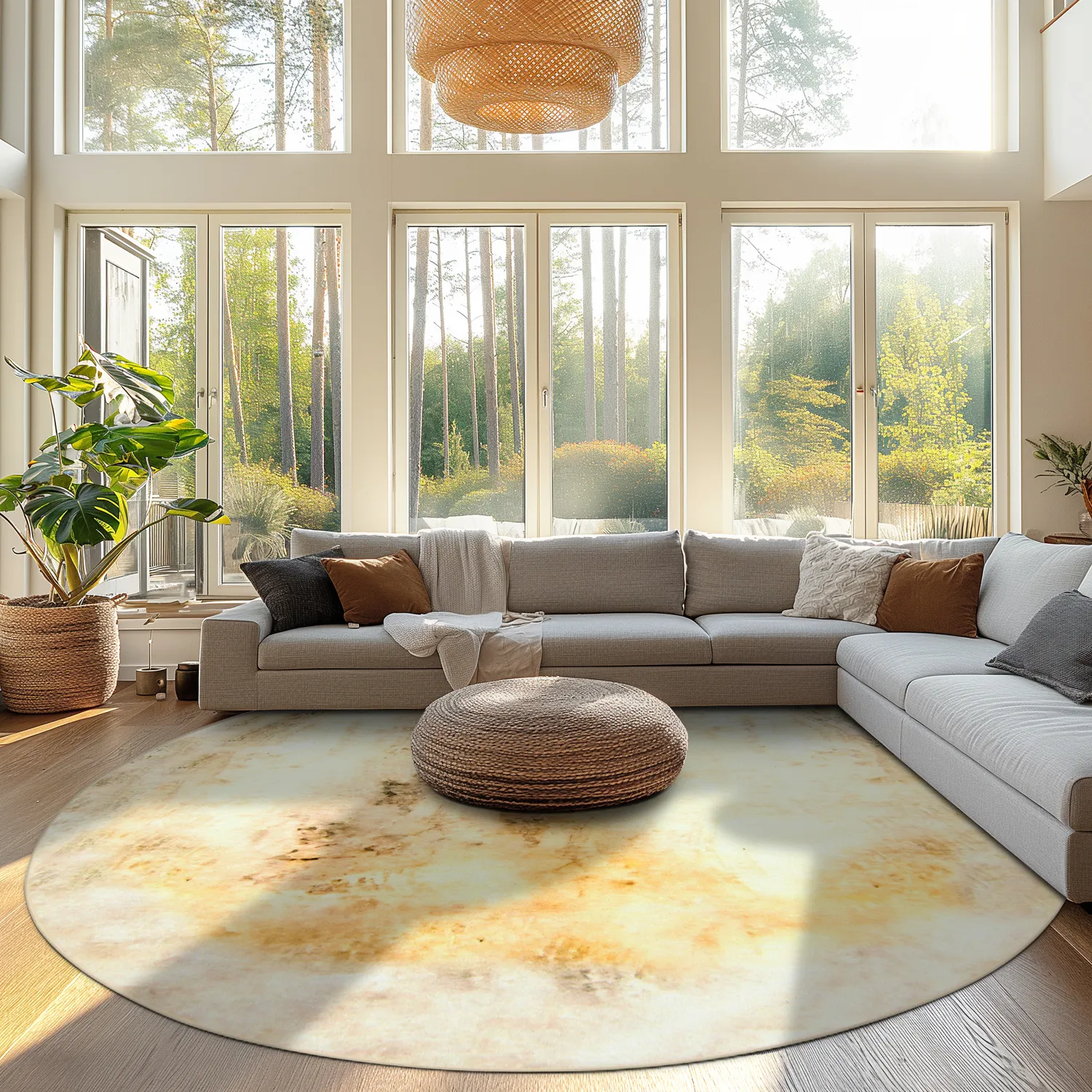 Tapis rond - Aneto (beige)