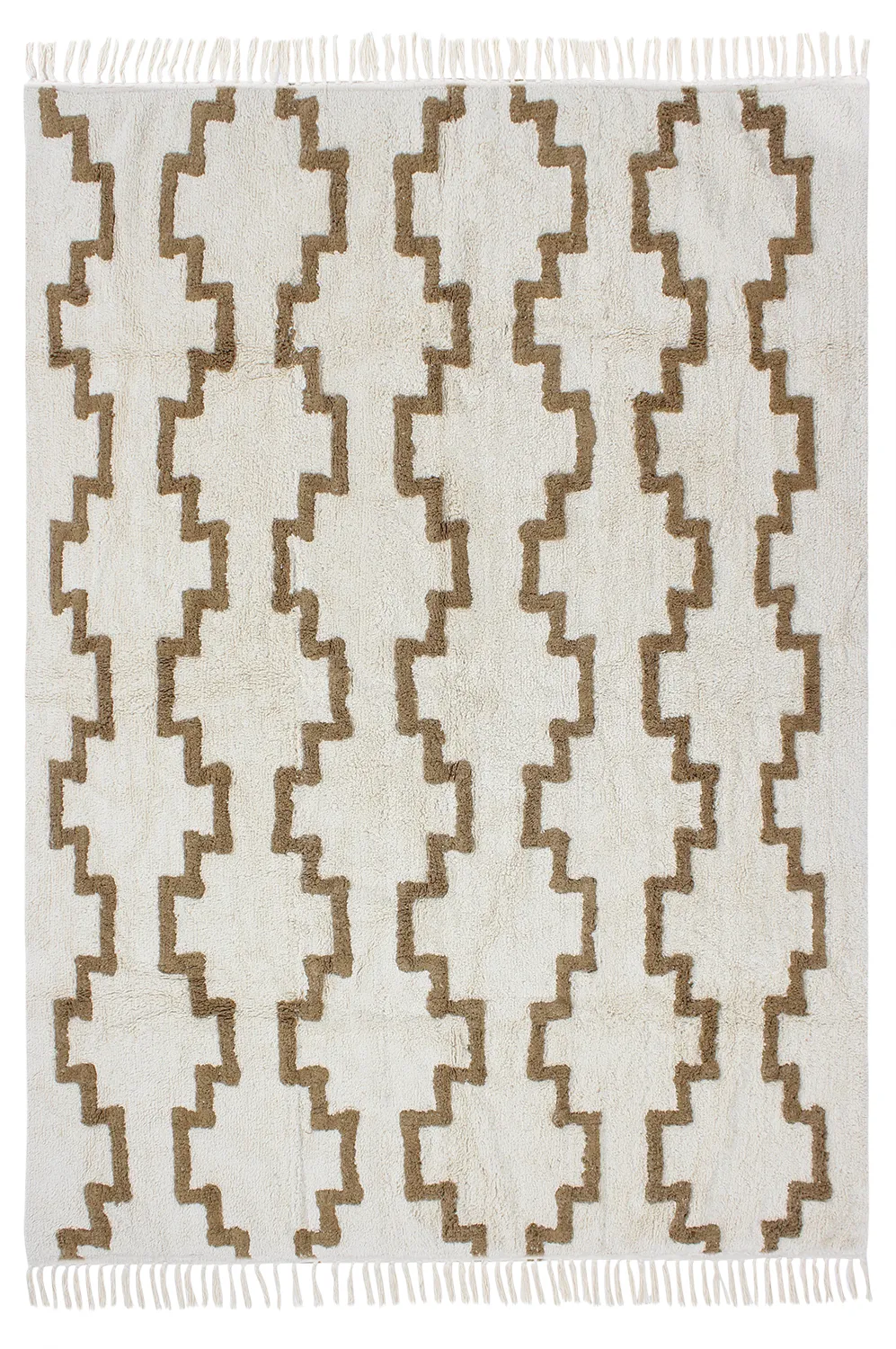 Tapis à poils longs - Arlon Natural Cotton Shaggy (beige)