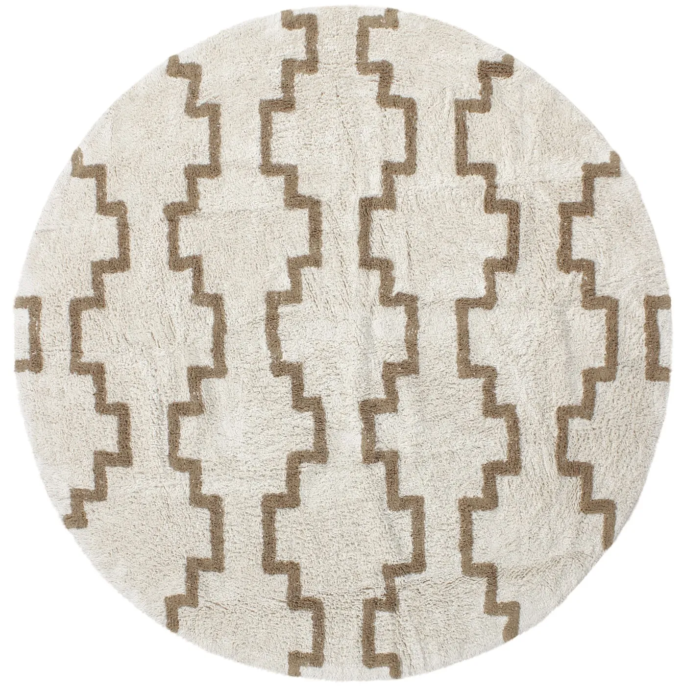 Tapis rond - Arlon Natural Cotton Shaggy (beige)