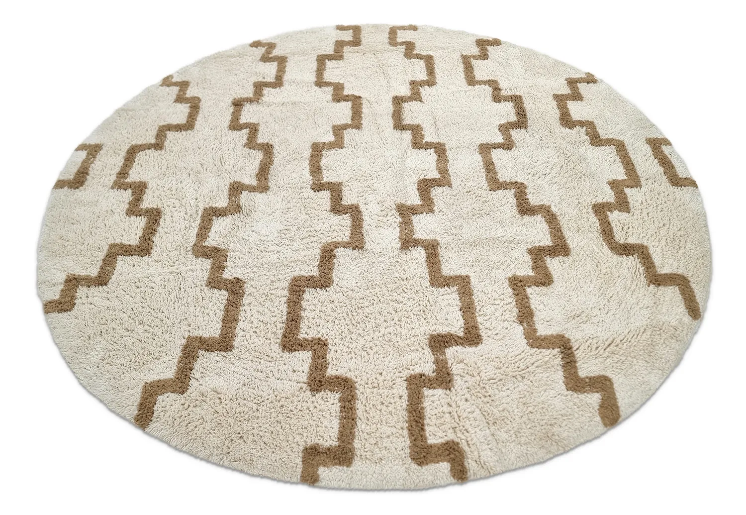 Tapis rond - Arlon Natural Cotton Shaggy (beige)