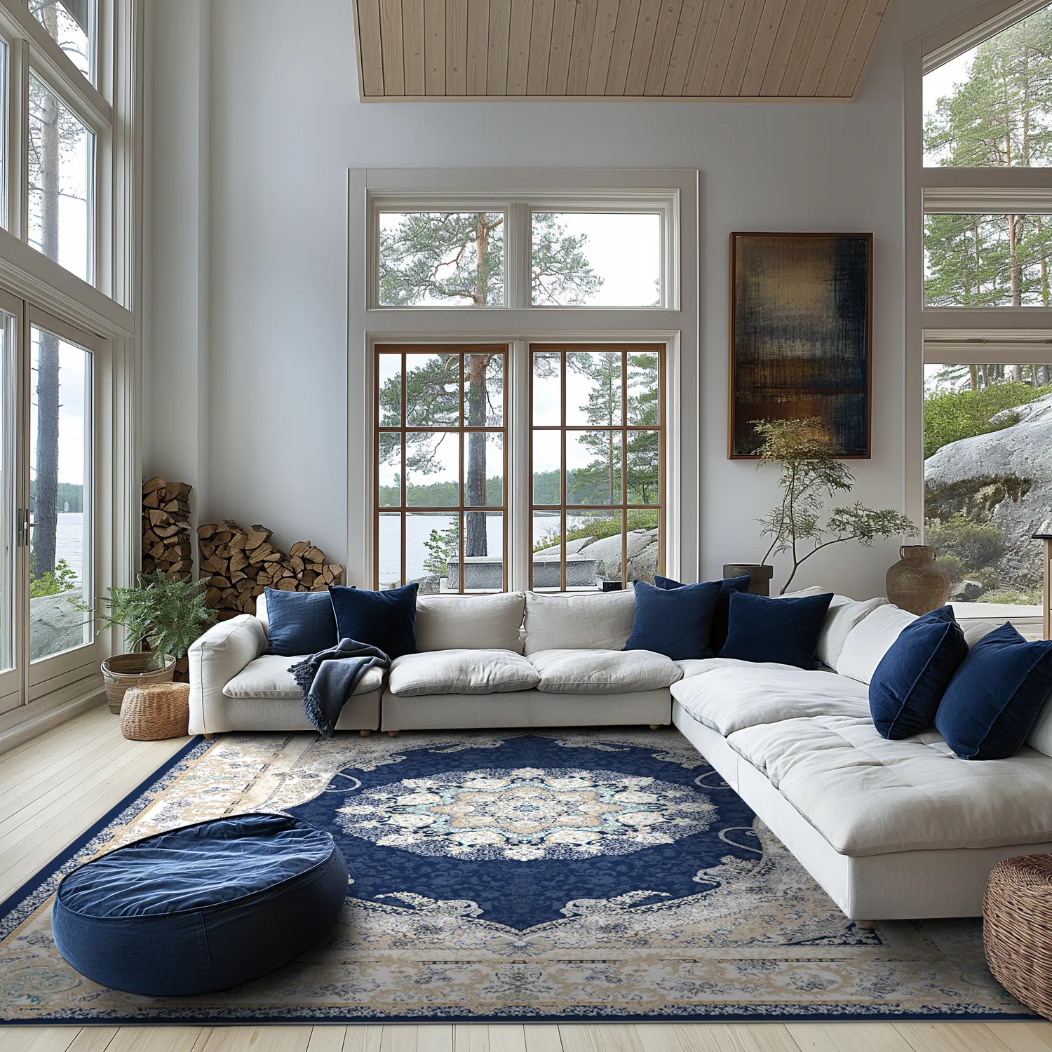 Tapis Wilton - Asara (bleu)