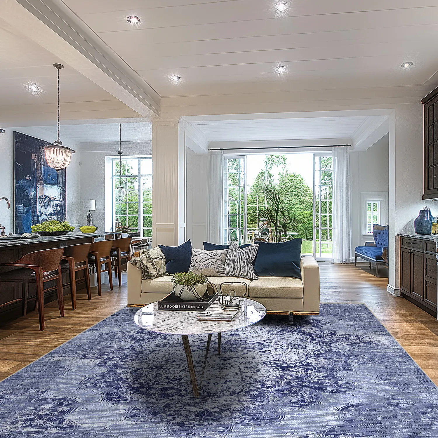 Tapis Wilton - Badem (bleu)