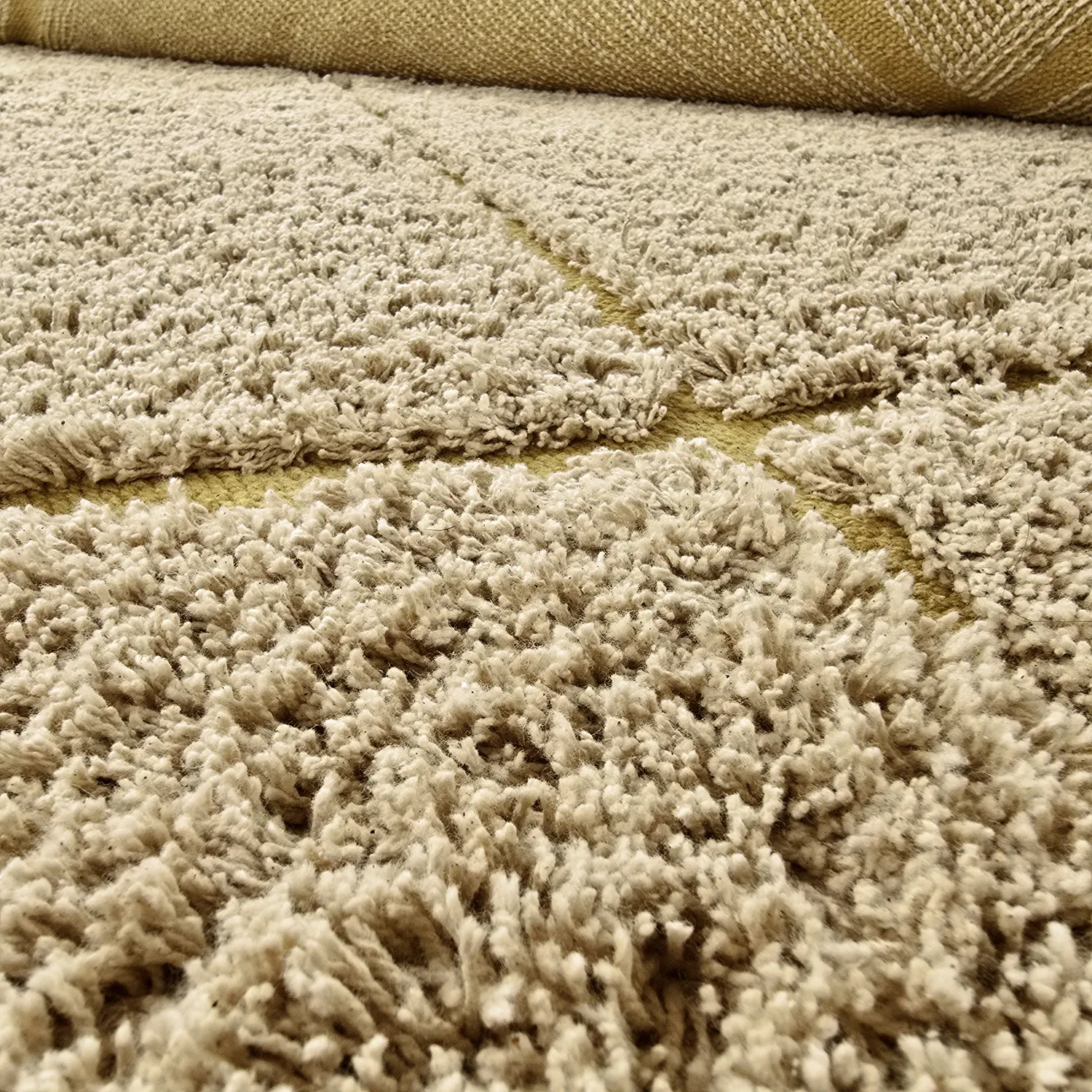 Tapis rond - Bellevue Natural Cotton Shaggy (beige/marron)