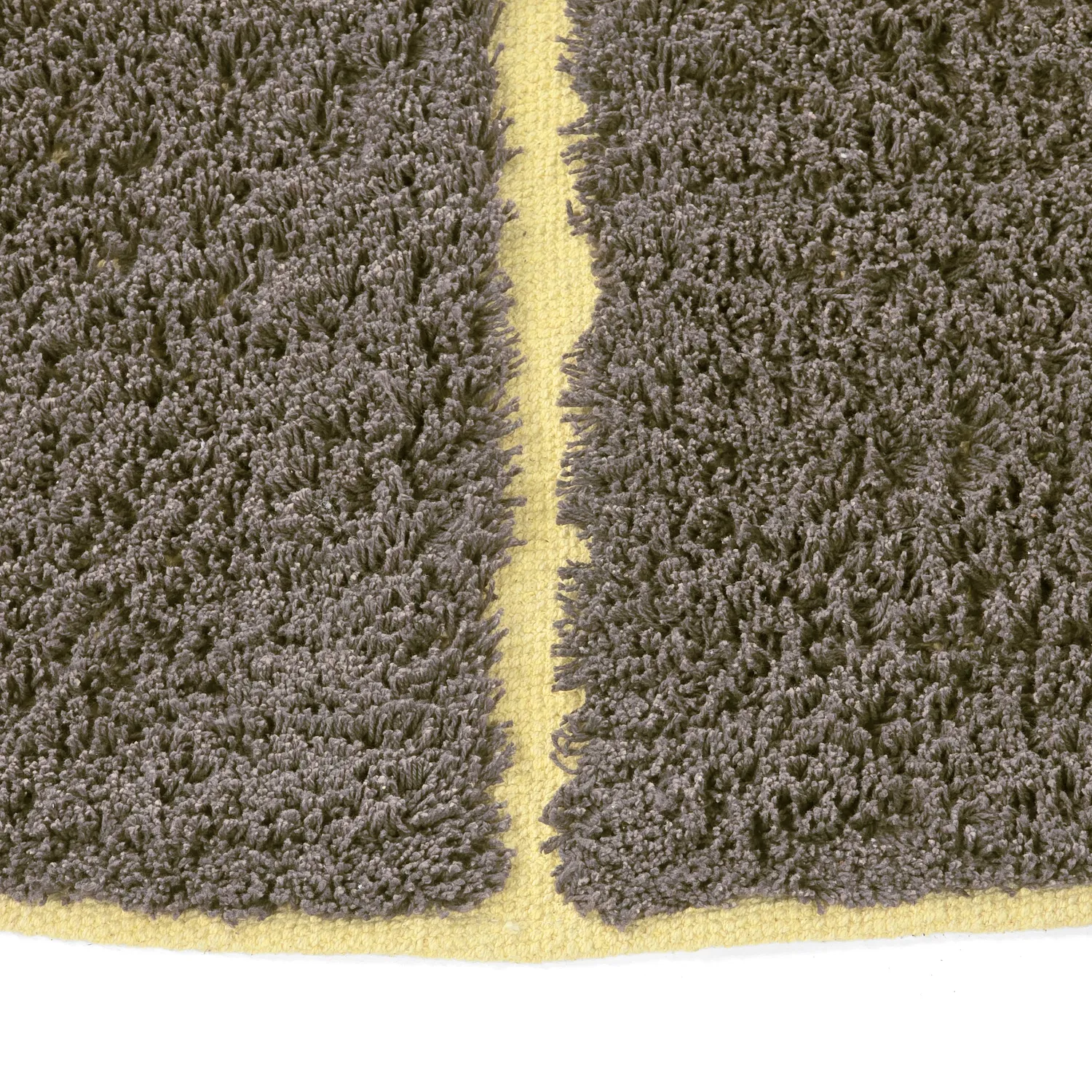 Tapis rond - Bellevue Natural Cotton Shaggy (marron/jaune)