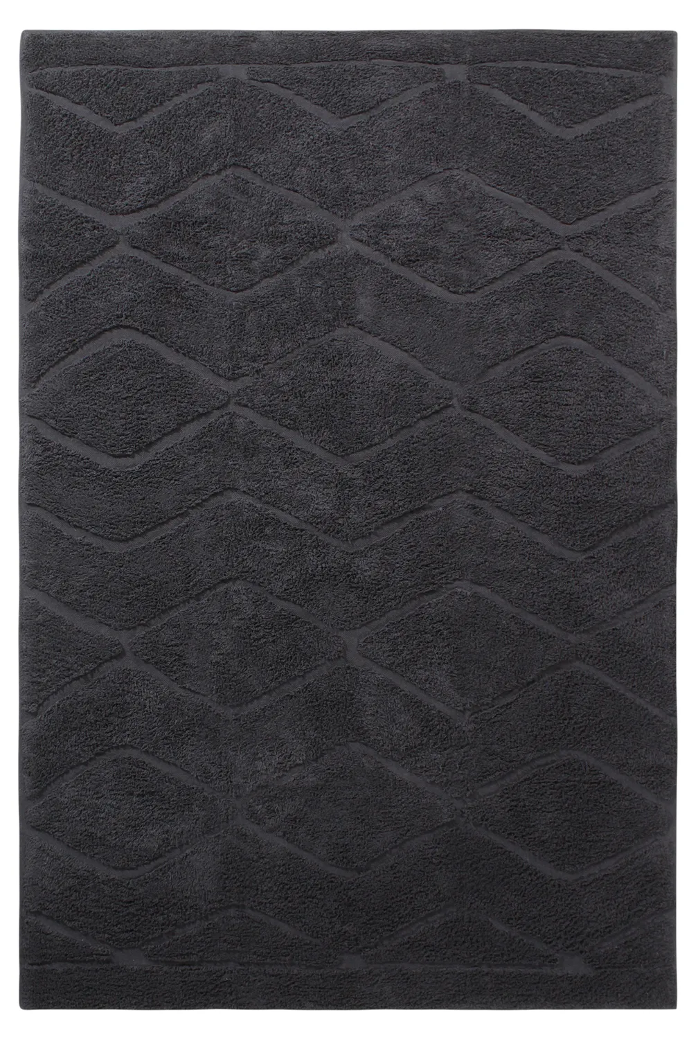Tapis shaggy - Brynn Natural Cotton Shaggy (noir)