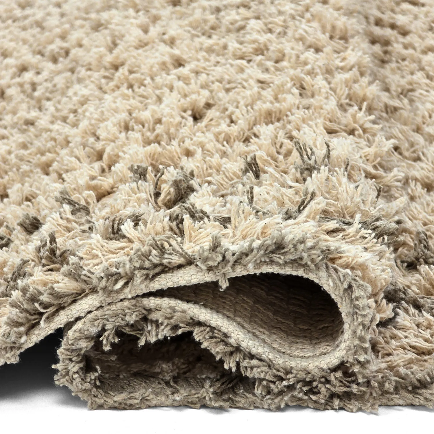 Tapis shaggy - Cataya Natural Cotton Shaggy (beige/taupe)