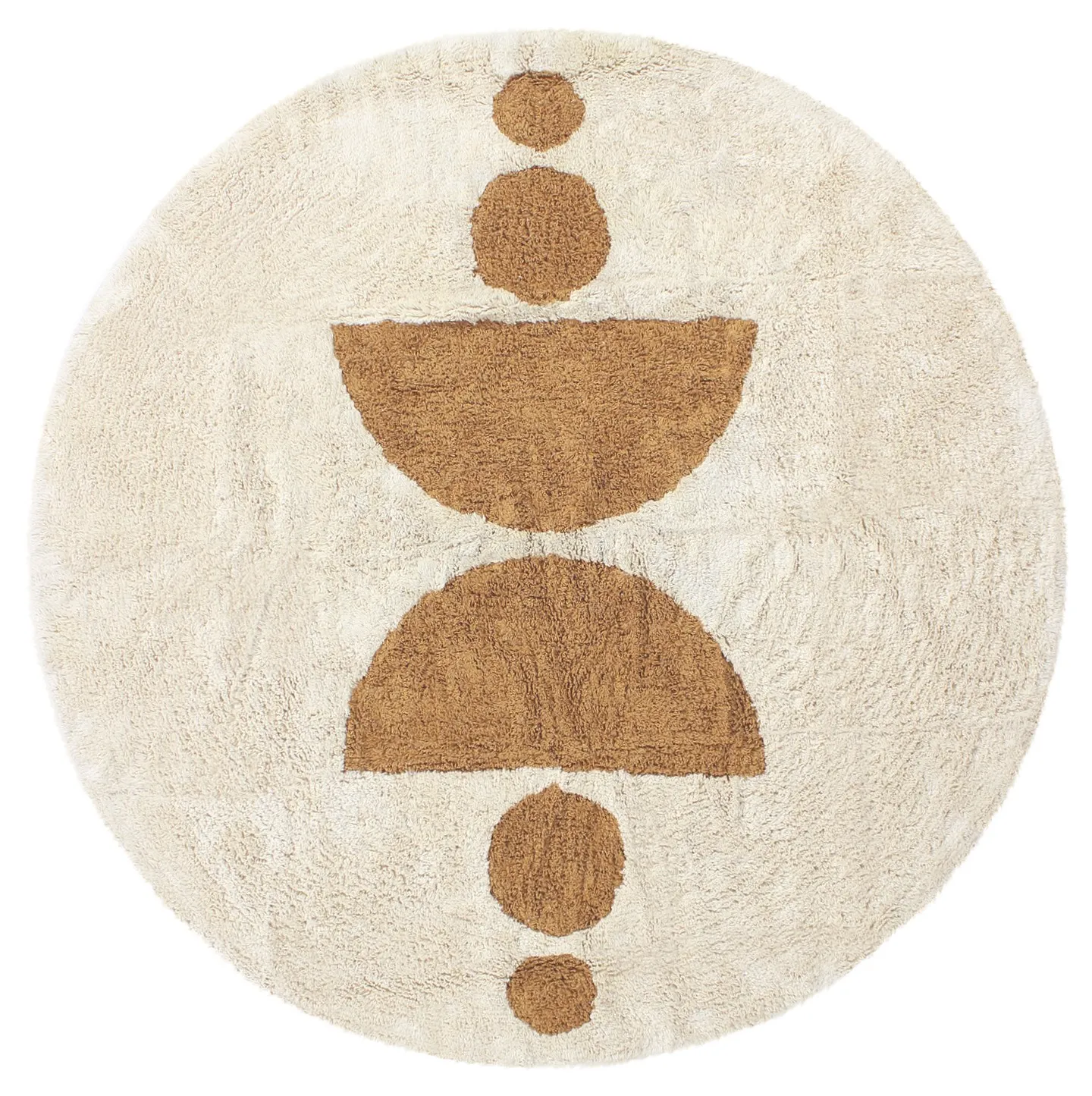 Tapis rond - Cervia Natural Cotton Shaggy (beige)