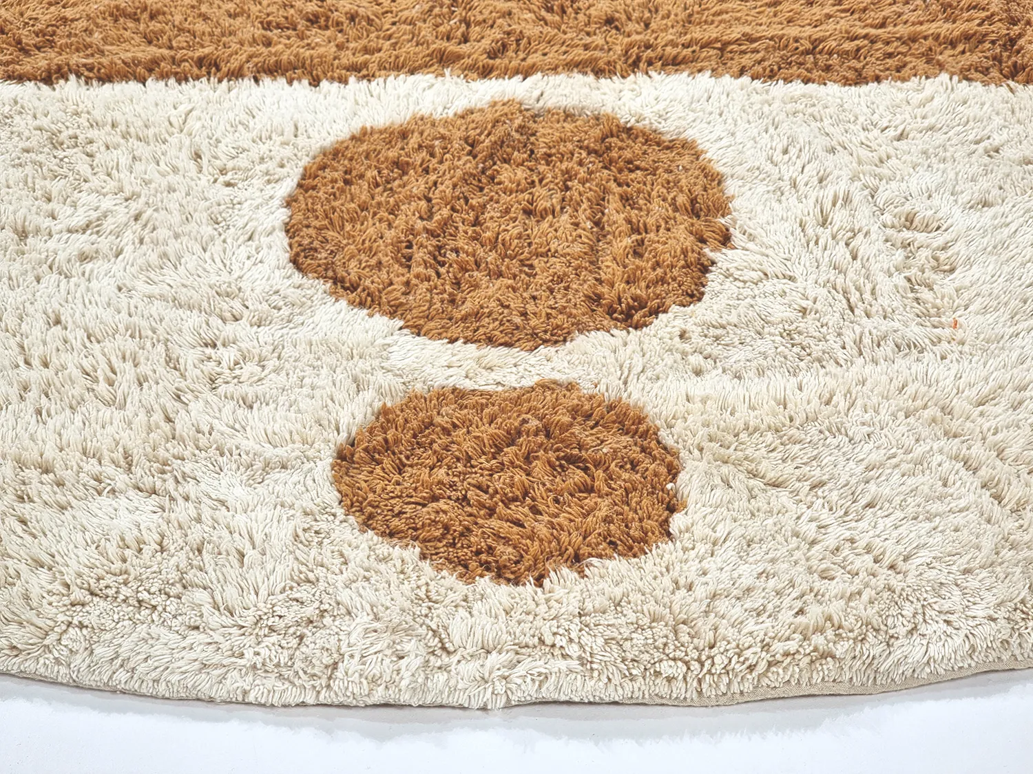 Tapis rond - Cervia Natural Cotton Shaggy (beige)