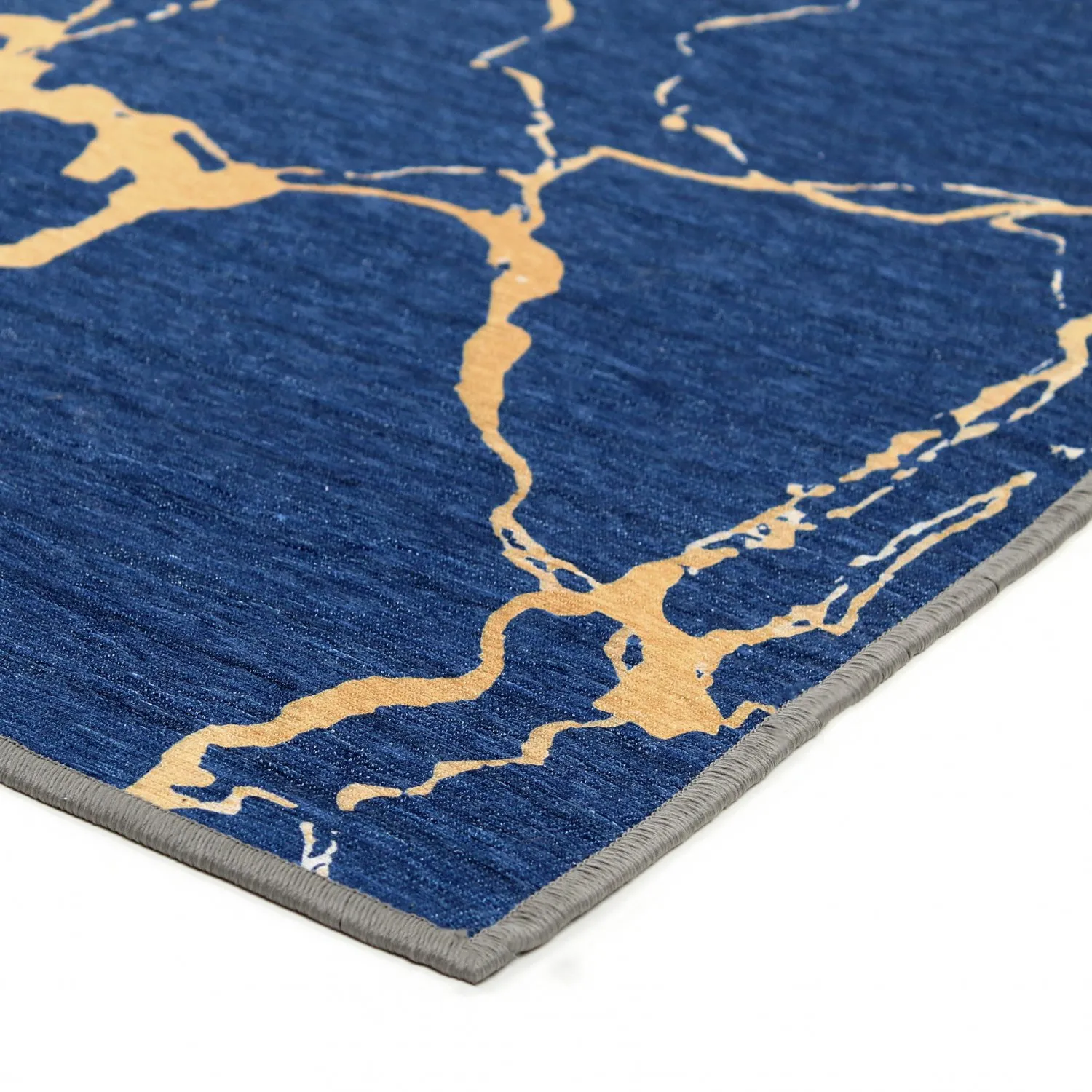Tapis Wilton - Cesina (bleu/doré)