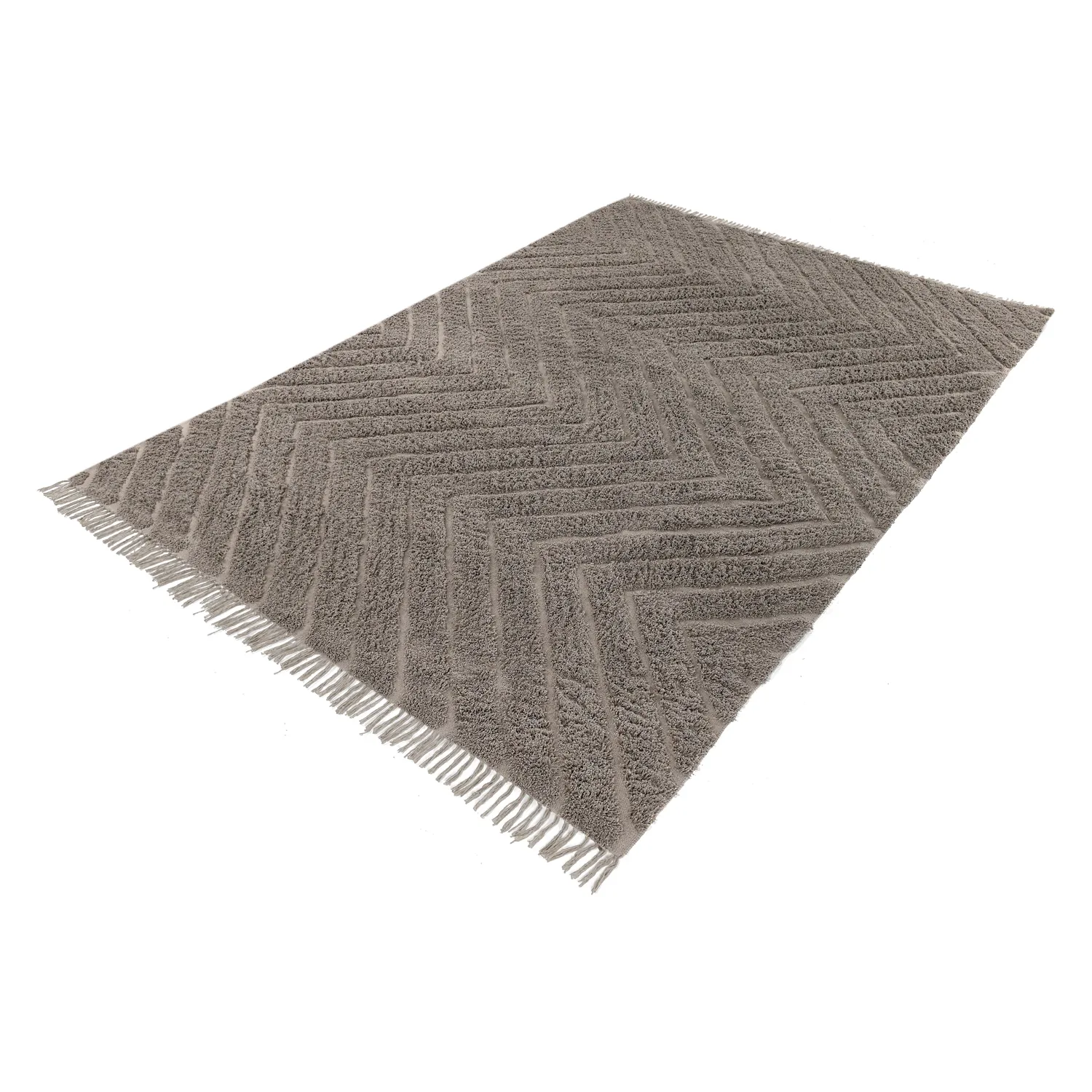 Tapis à poils longs - Conara Natural Cotton Shaggy (taupe)