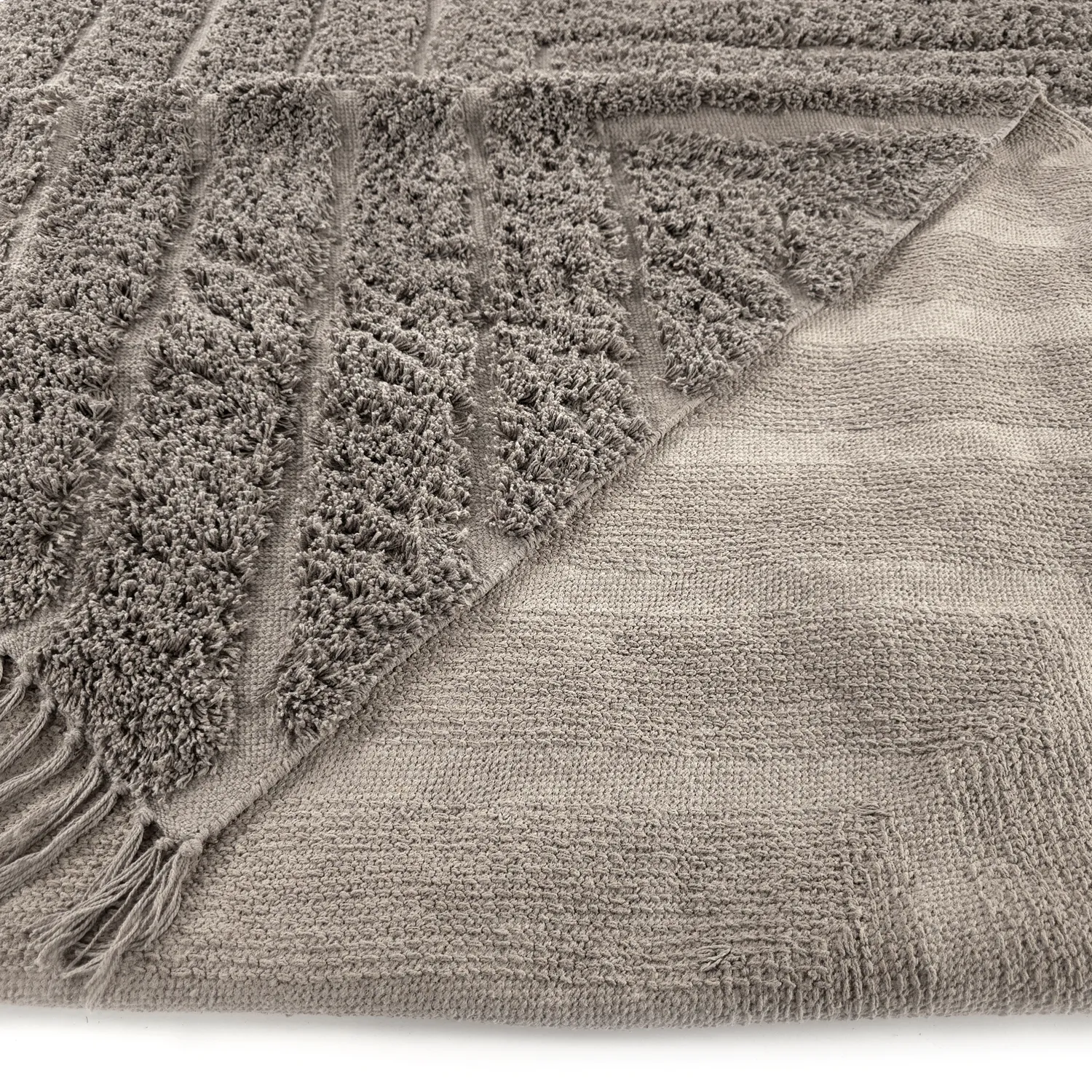 Tapis à poils longs - Conara Natural Cotton Shaggy (taupe)