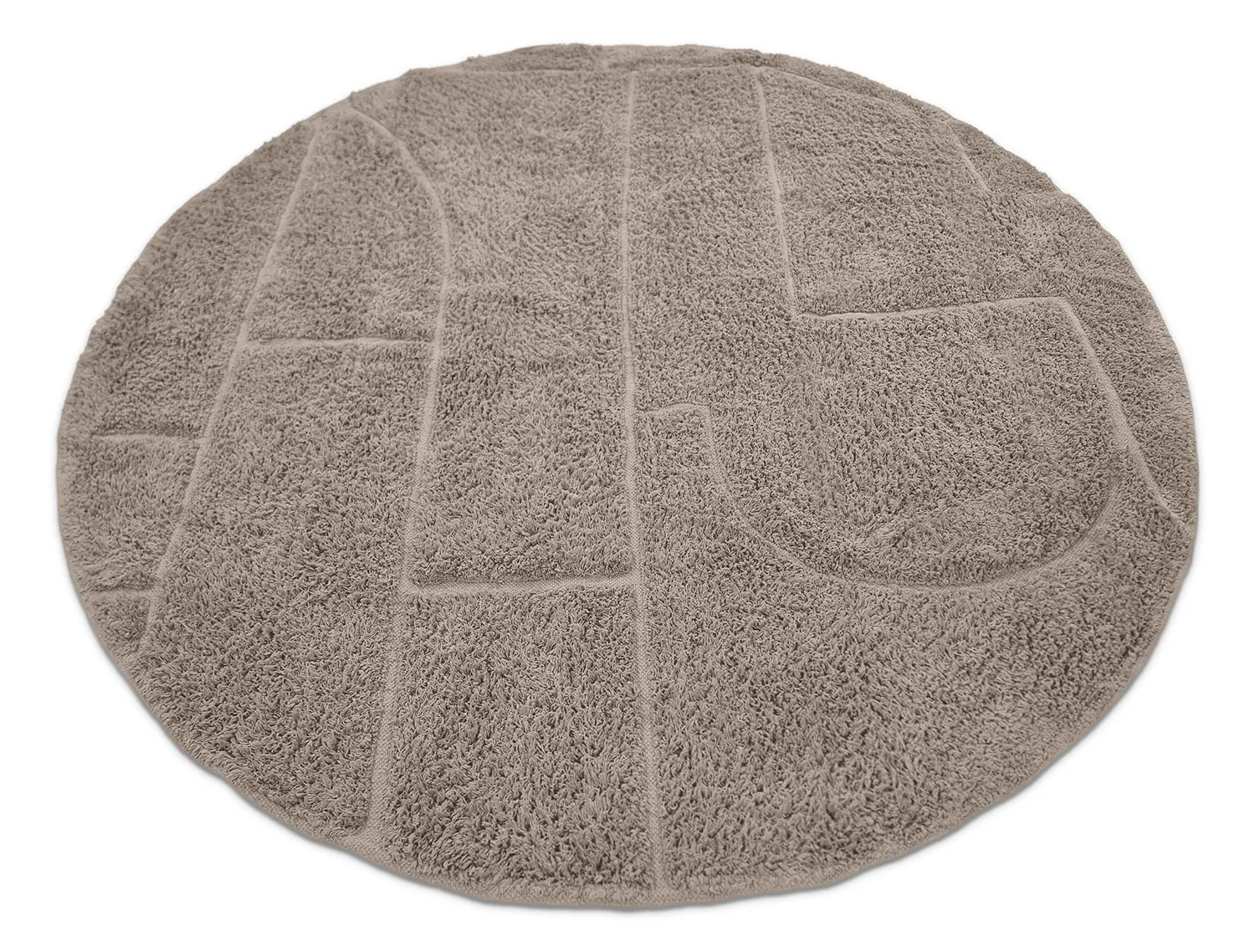 Tapis rond - Cremona Natural Cotton Shaggy (taupe)