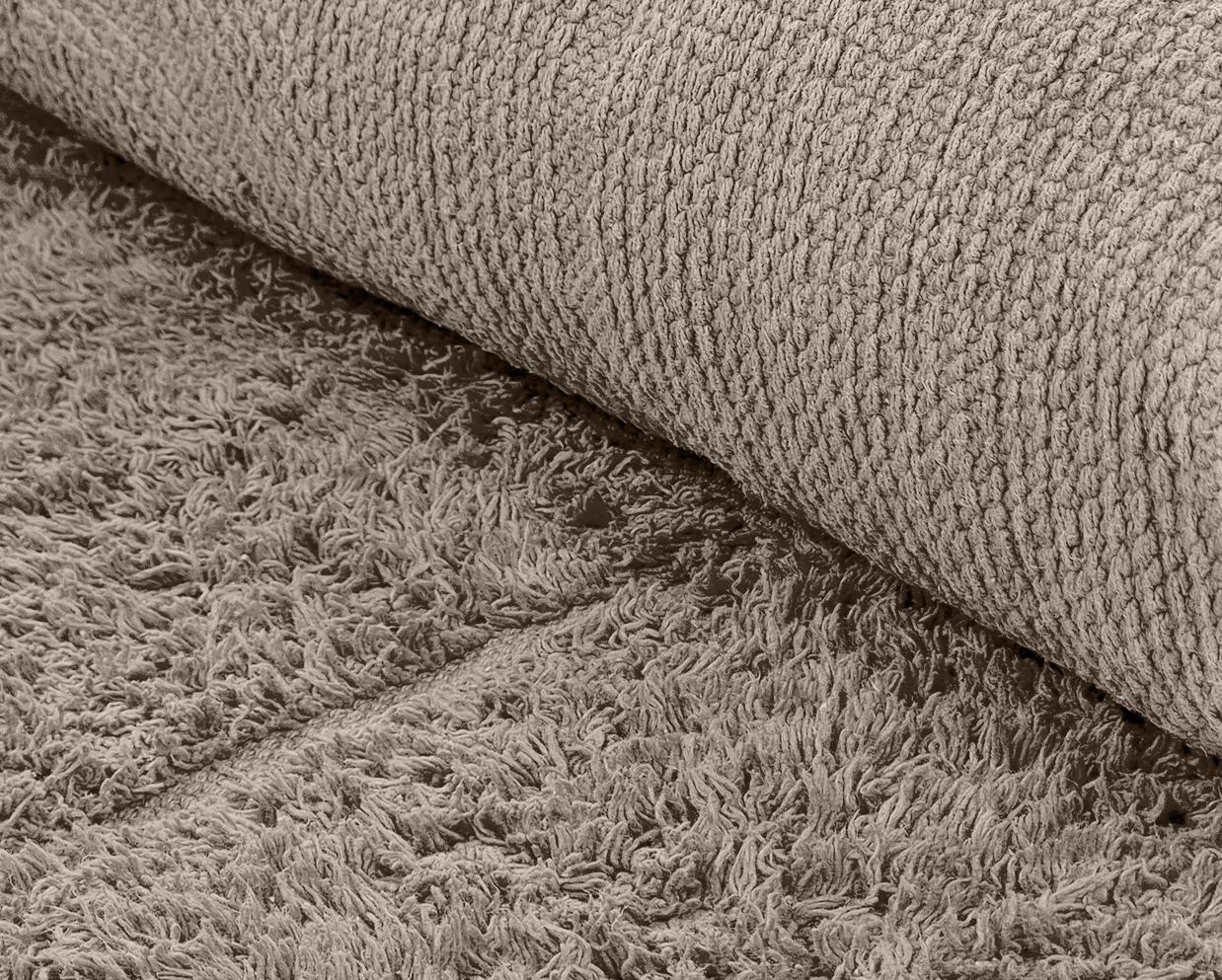Tapis rond - Cremona Natural Cotton Shaggy (taupe)