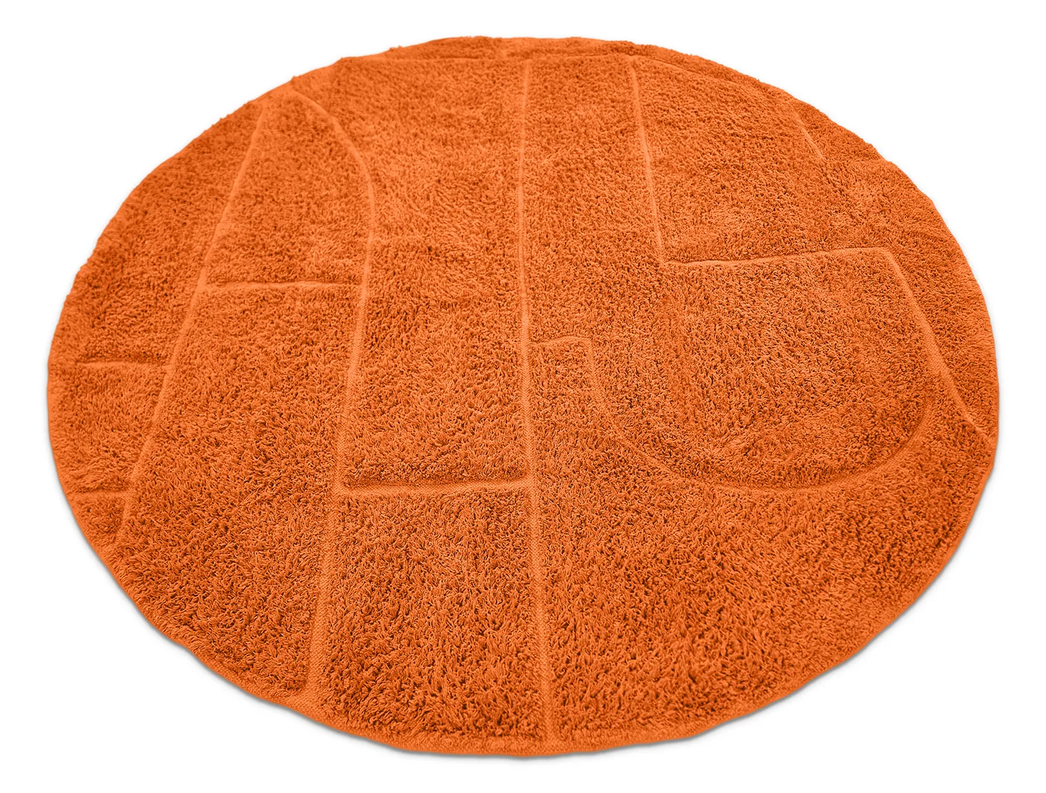 Tapis rond - Cremona Natural Cotton Shaggy (orange)