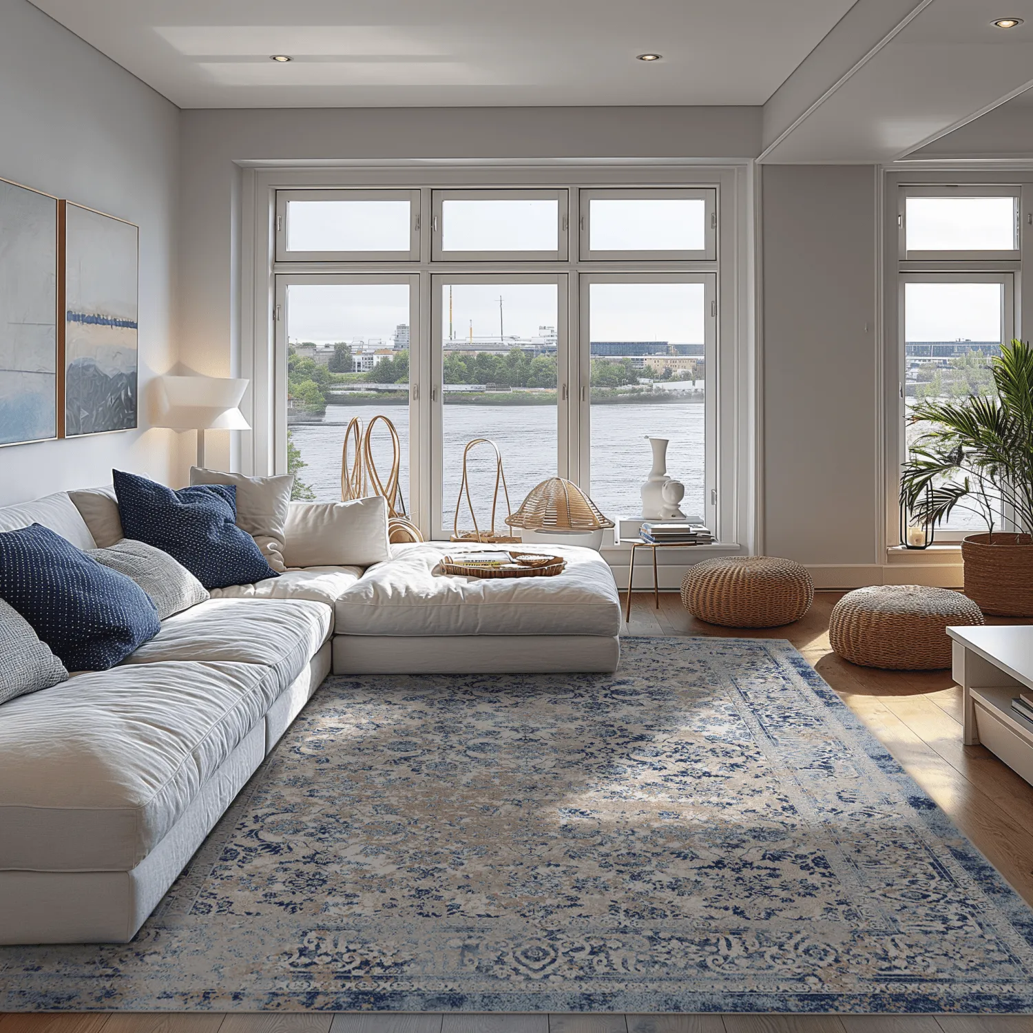 Tapis Wilton - Denizli (bleu)