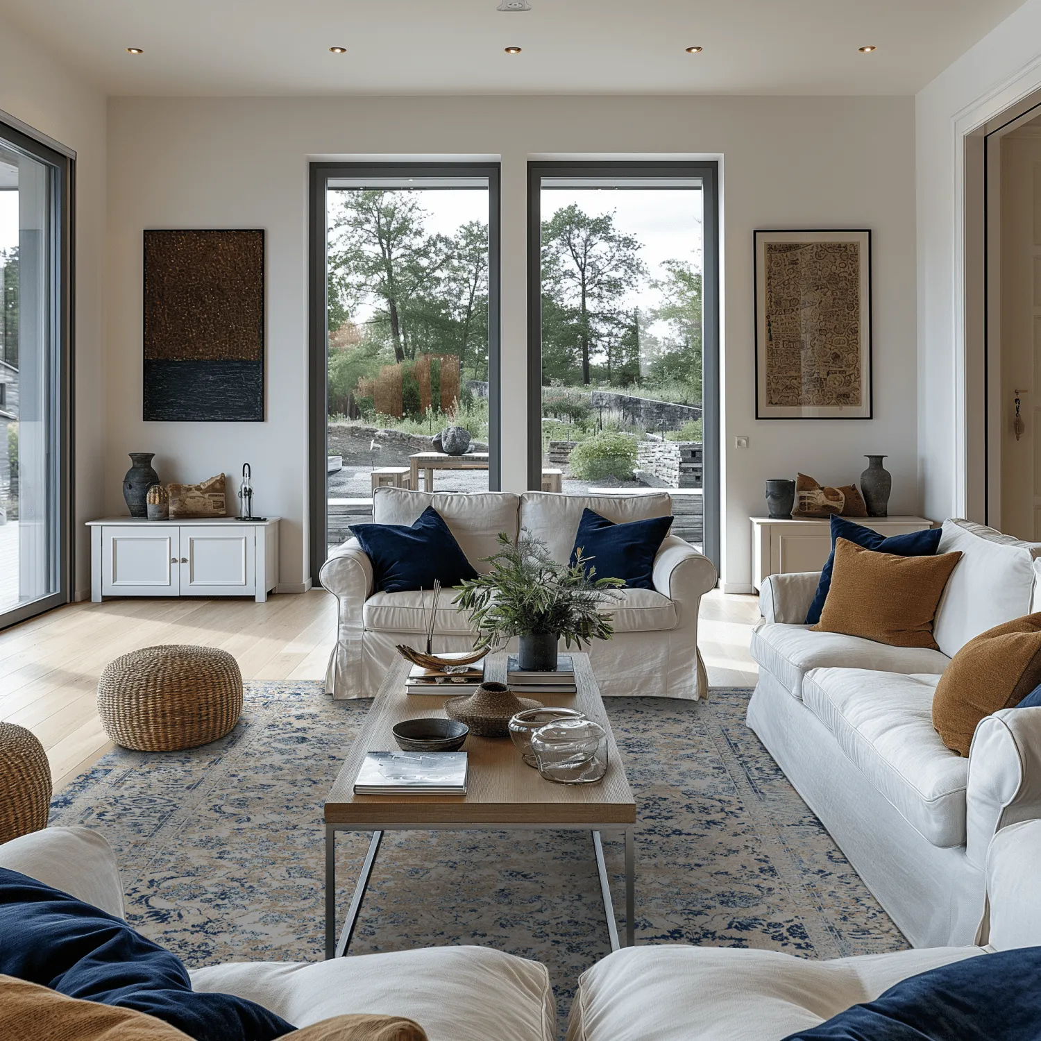 Tapis Wilton - Denizli (bleu)