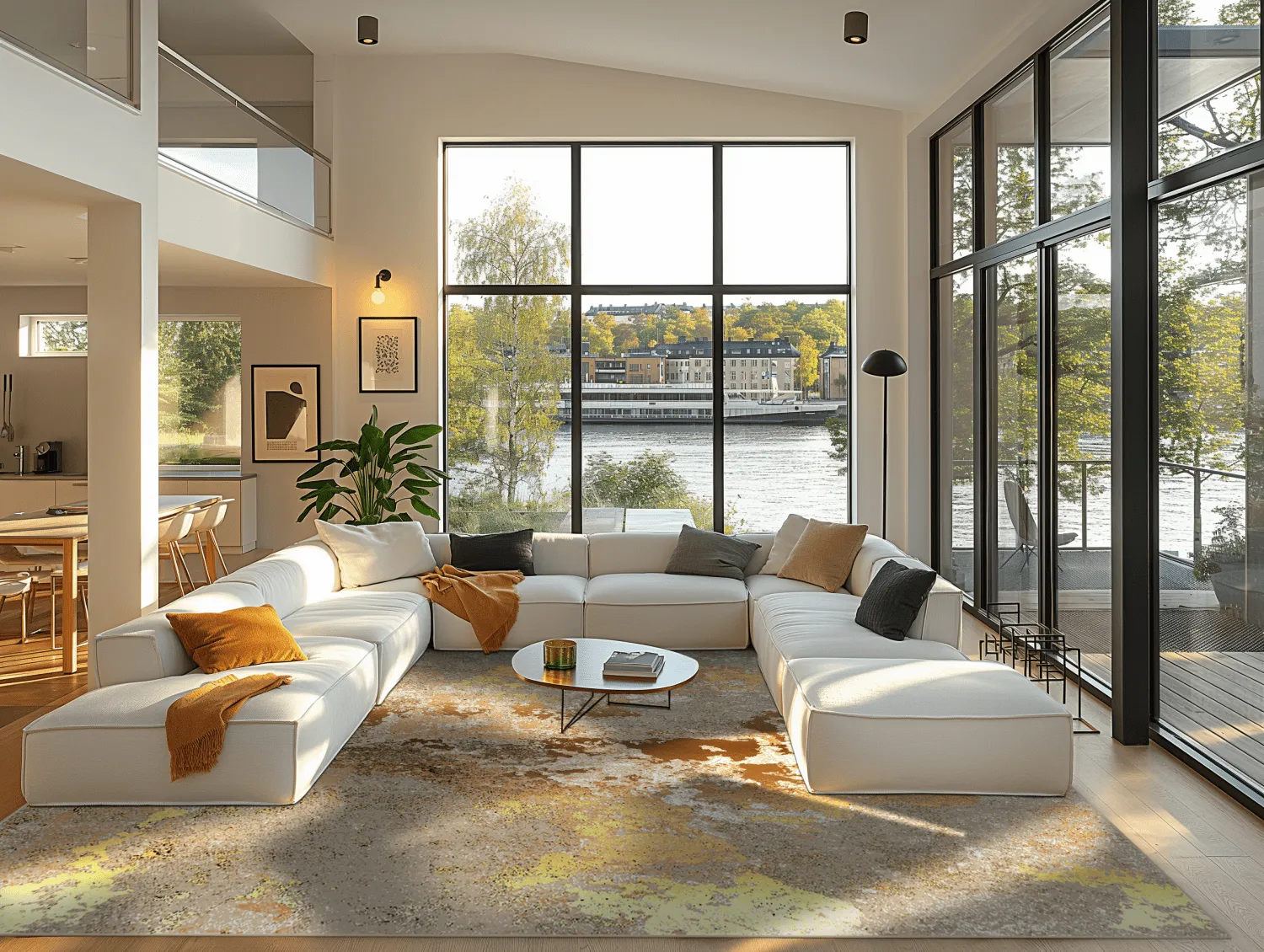 Tapis Wilton - Elena (beige/doré)