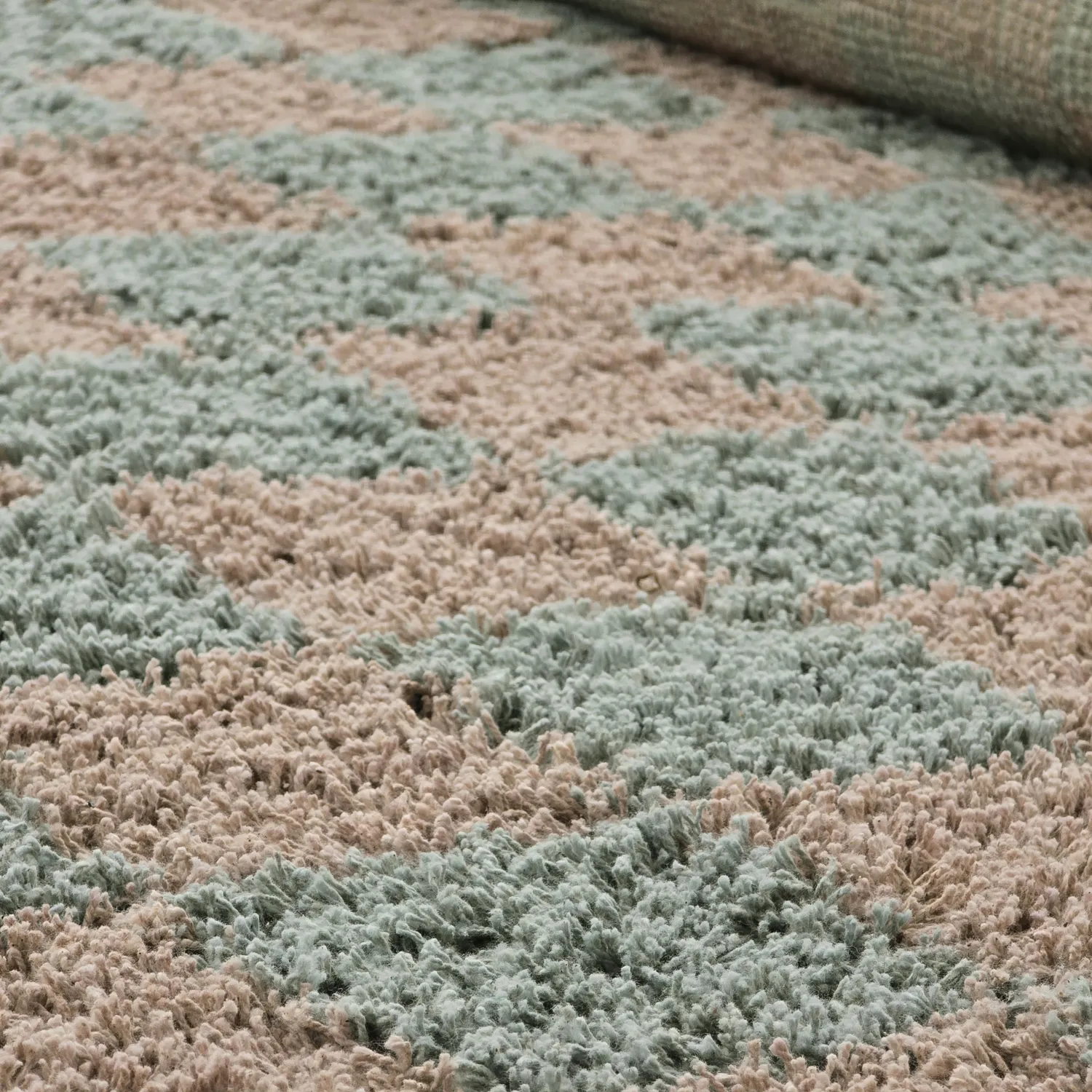 Tapis à poils longs - Elsey Natural Cotton Shaggy (siva/roza)