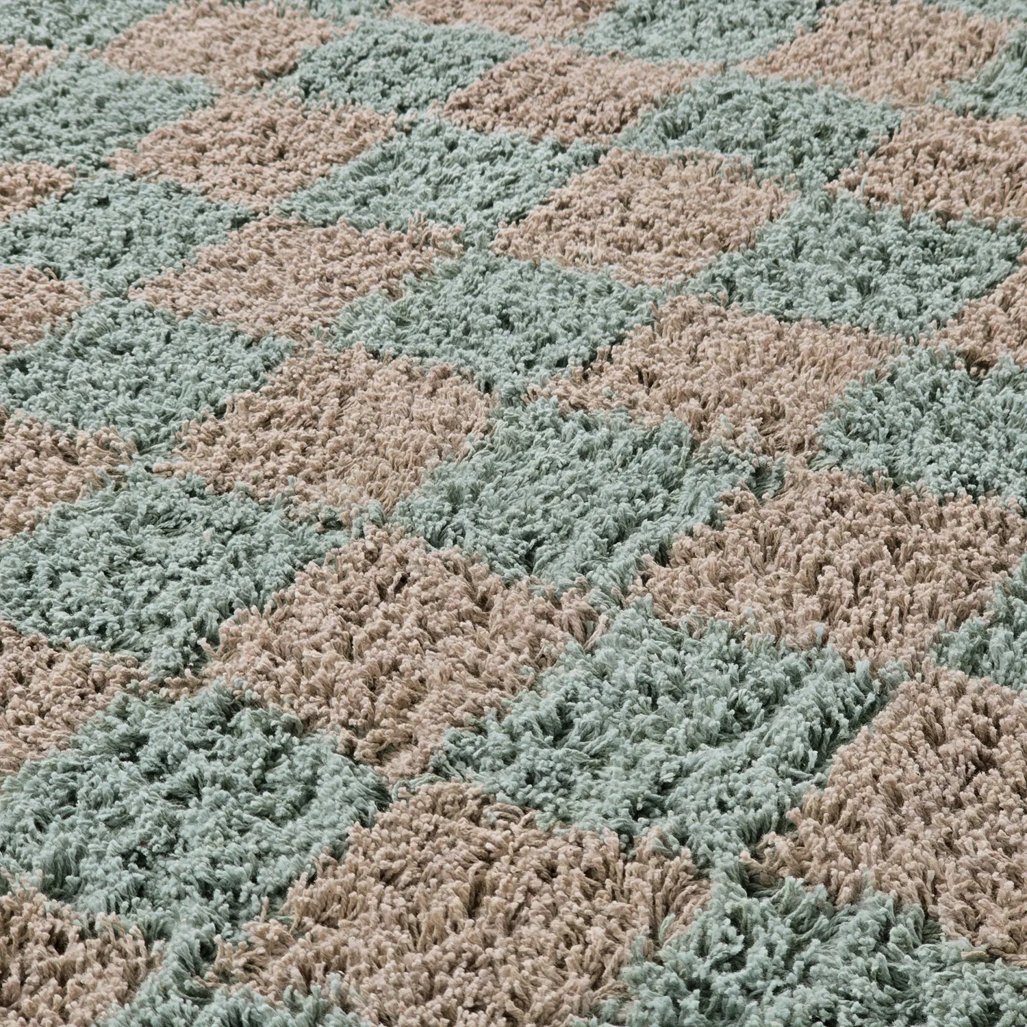 Tapis à poils longs - Elsey Natural Cotton Shaggy (siva/roza)