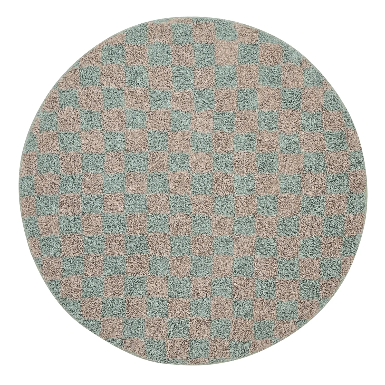 Tapis rond - Elsey Natural Cotton Shaggy (siva/roza)