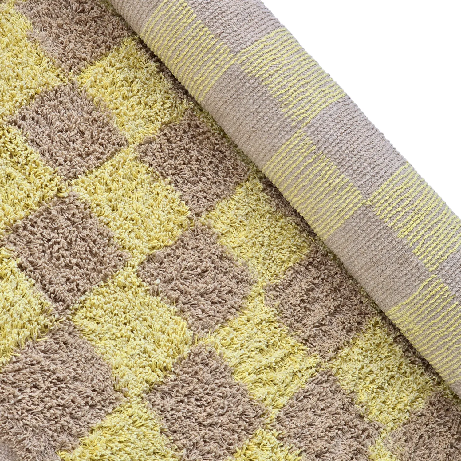 Tapis à poils longs - Elsey Natural Cotton Shaggy (rumeno/bege)