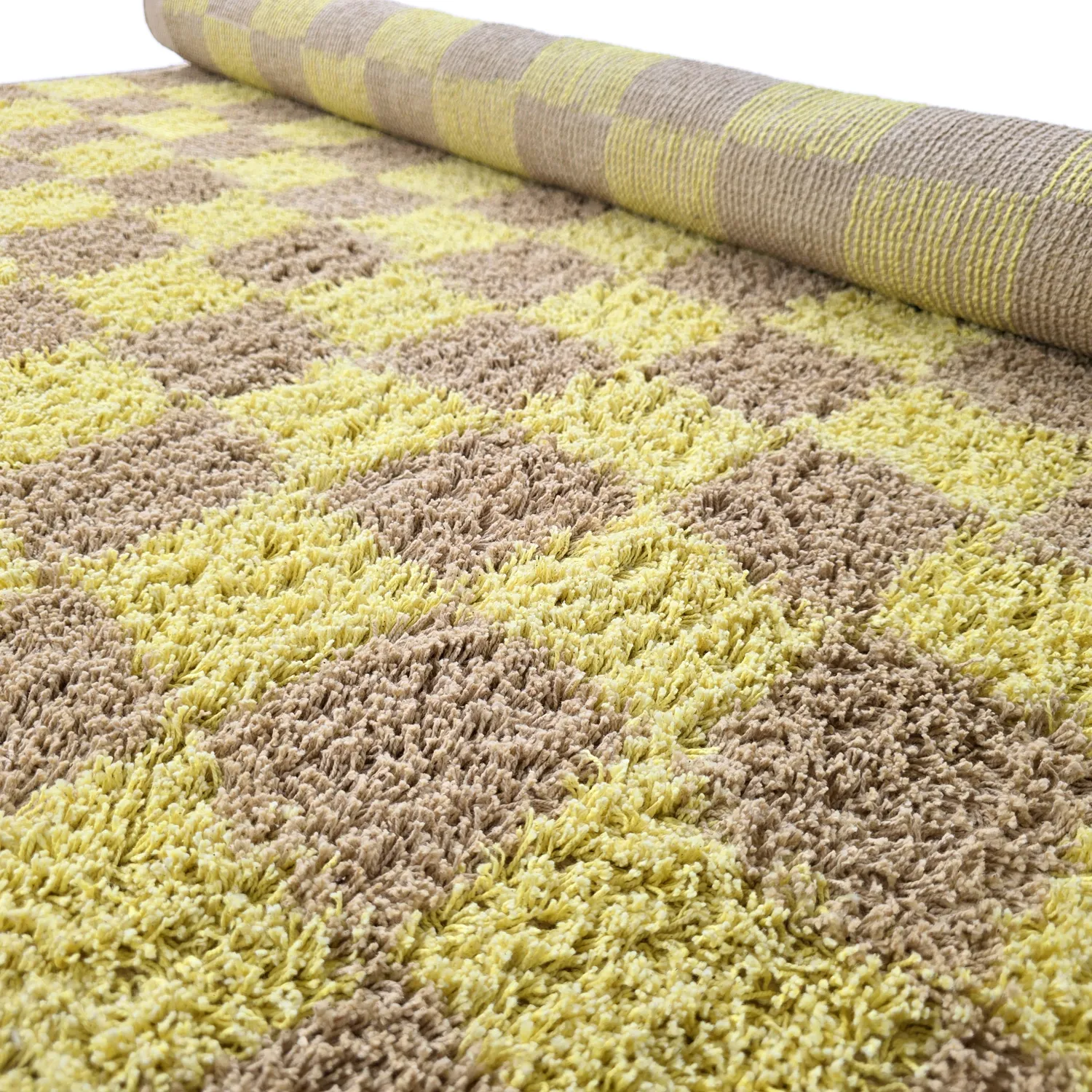 Tapis à poils longs - Elsey Natural Cotton Shaggy (rumeno/bege)
