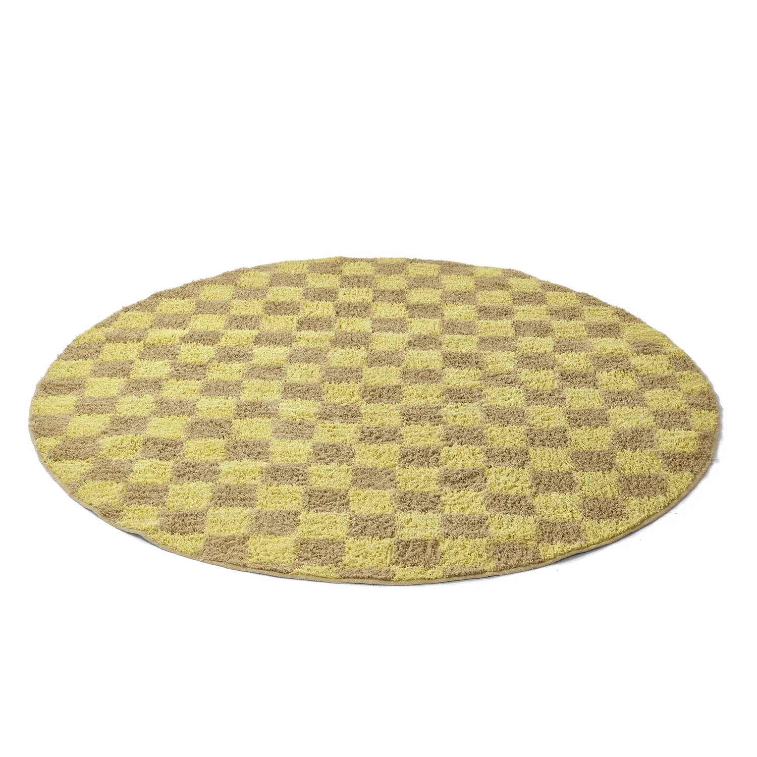 Tapis rond - Elsey Natural Cotton Shaggy (rumeno/bege)