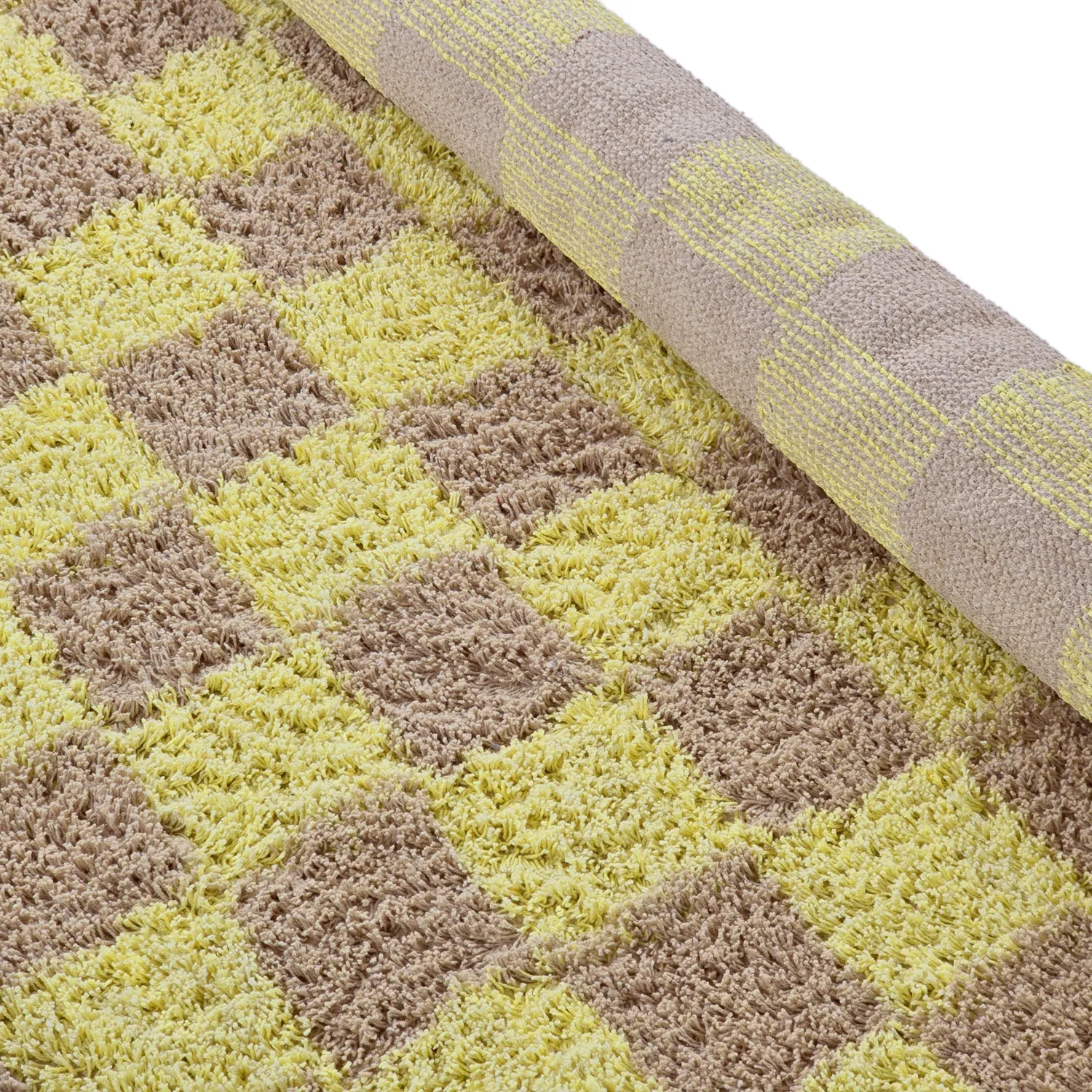 Tapis rond - Elsey Natural Cotton Shaggy (rumeno/bege)