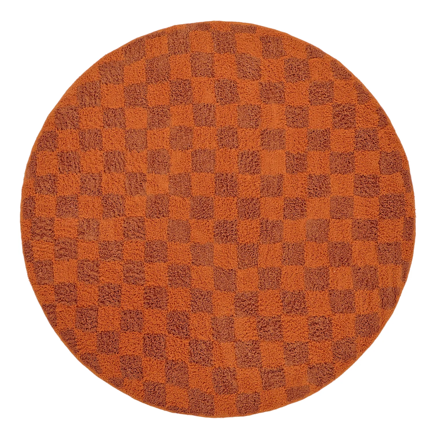 Tapis rond - Elsey Natural Cotton Shaggy (oranžna/rdeča)