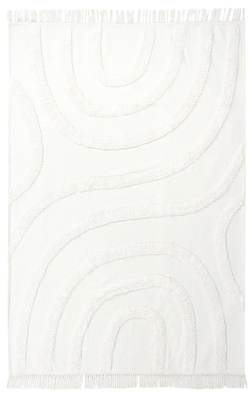 Tapis shaggy - Emilia Natural Cotton Shaggy (blanc cassé)
