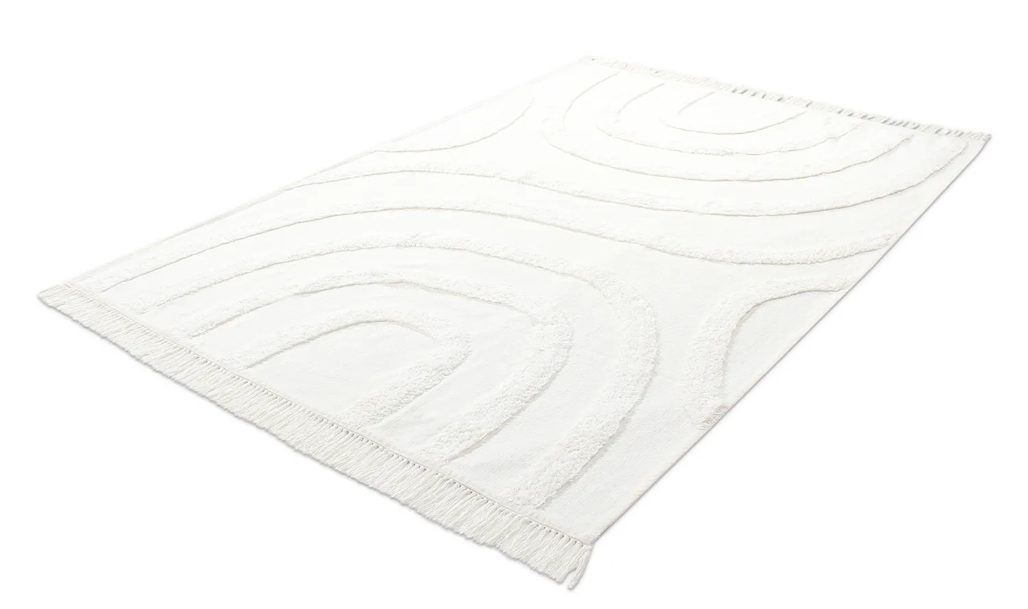 Tapis shaggy - Emilia Natural Cotton Shaggy (blanc cassé)