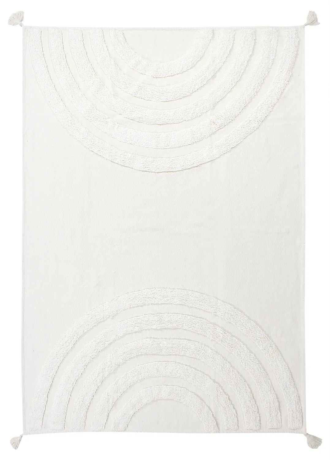 Tapis à poils longs - Everly Natural Cotton Shaggy (blanc cassé)