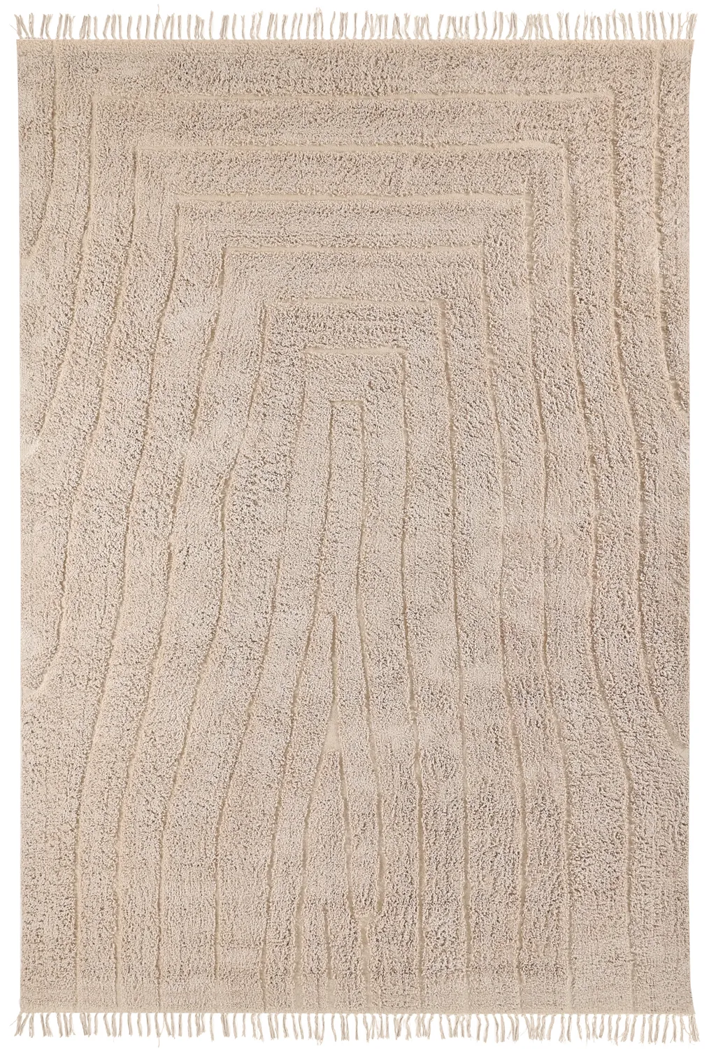 Tapis à poils longs - Farley Natural Cotton Shaggy (bež)
