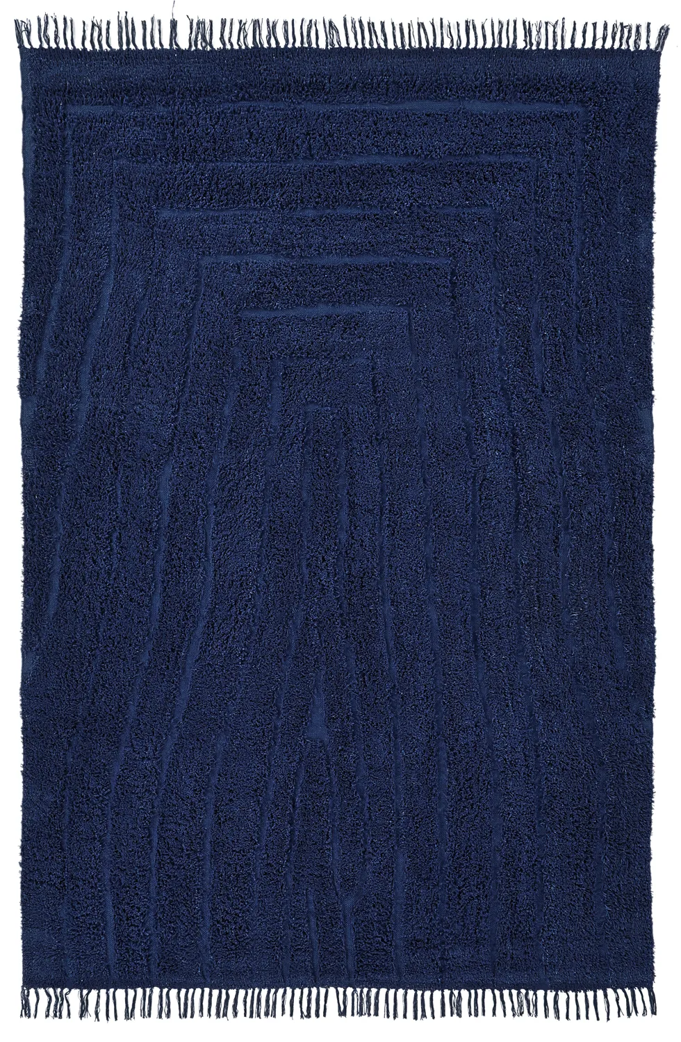 Tapis à poils longs - Farley Natural Cotton Shaggy (modra)