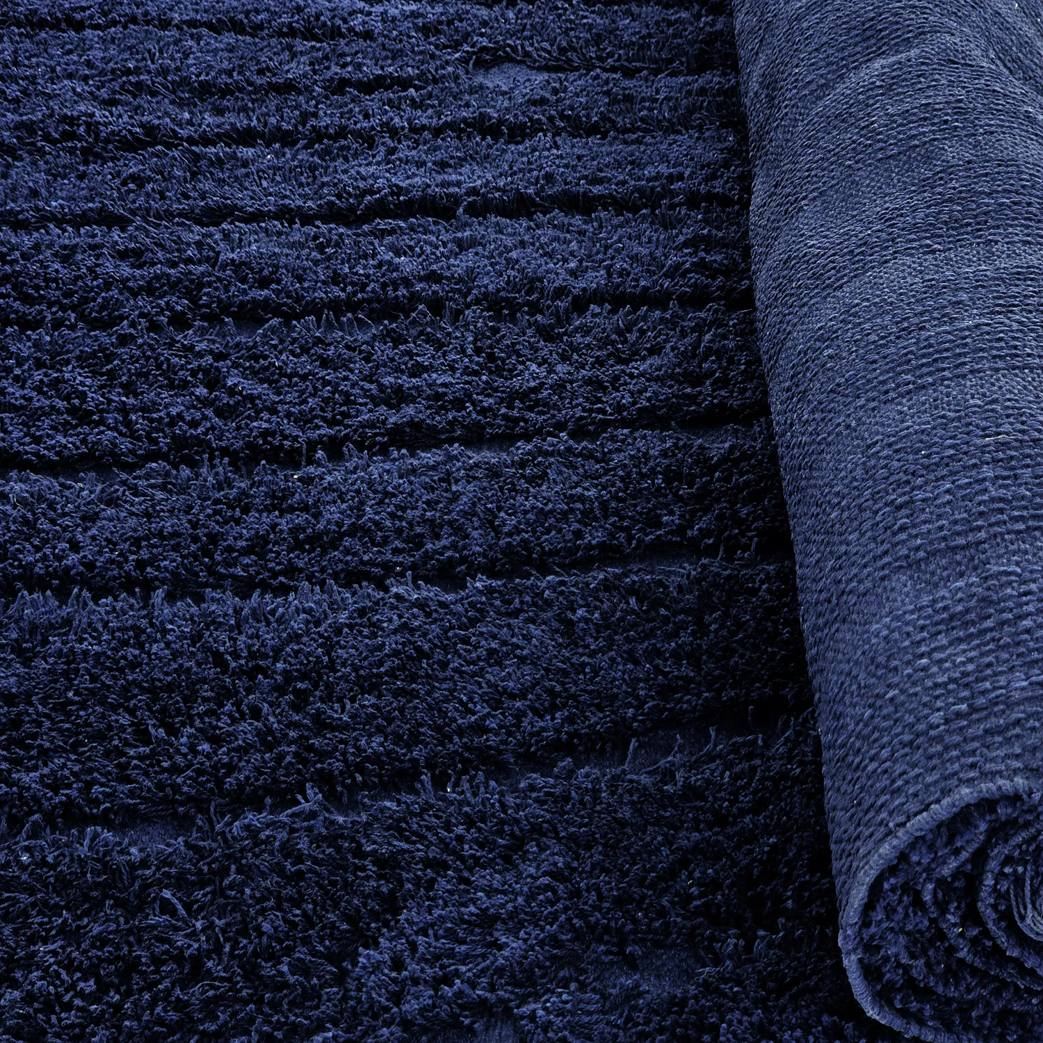 Tapis à poils longs - Farley Natural Cotton Shaggy (modra)