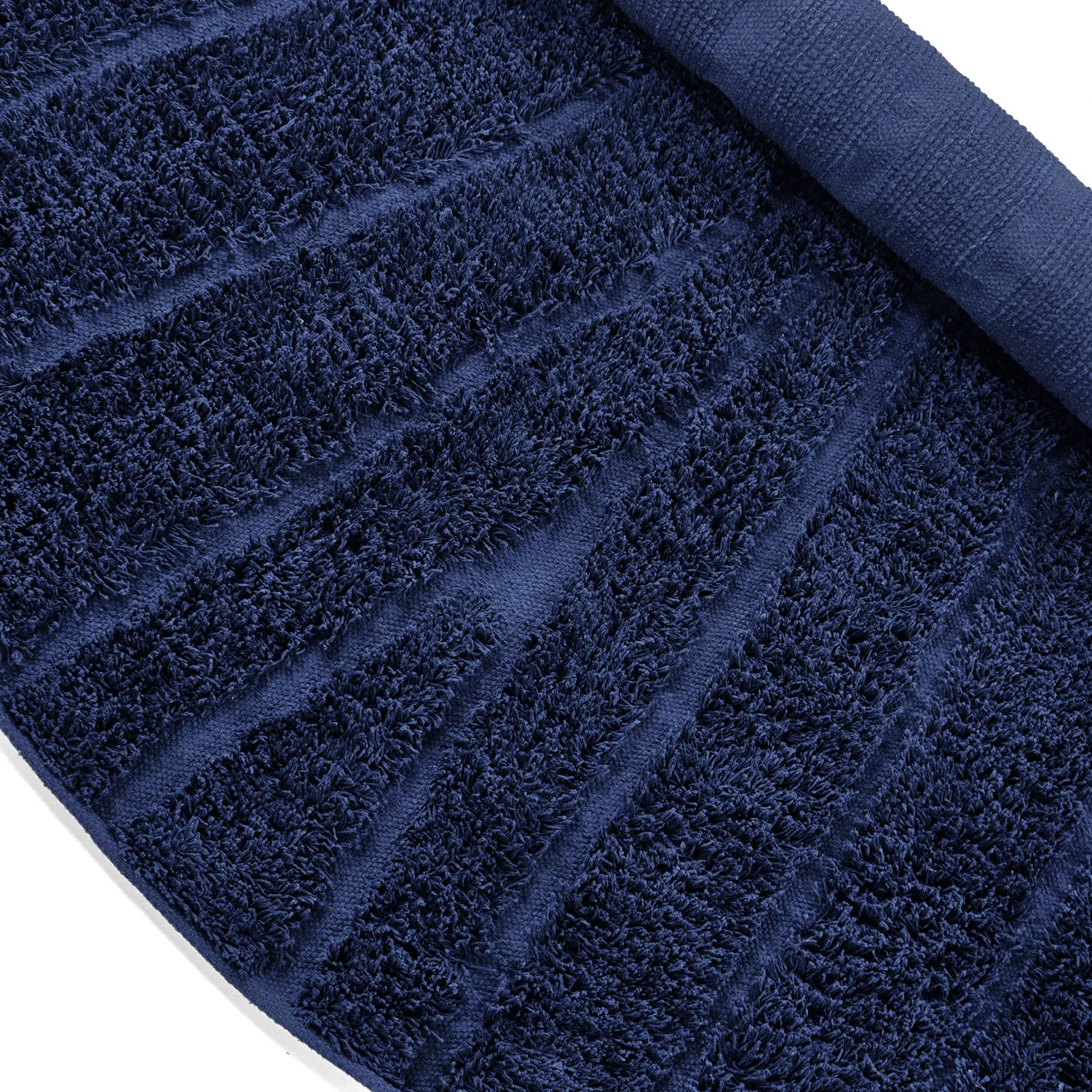 Tapis rond - Farley Natural Cotton Shaggy (modra)