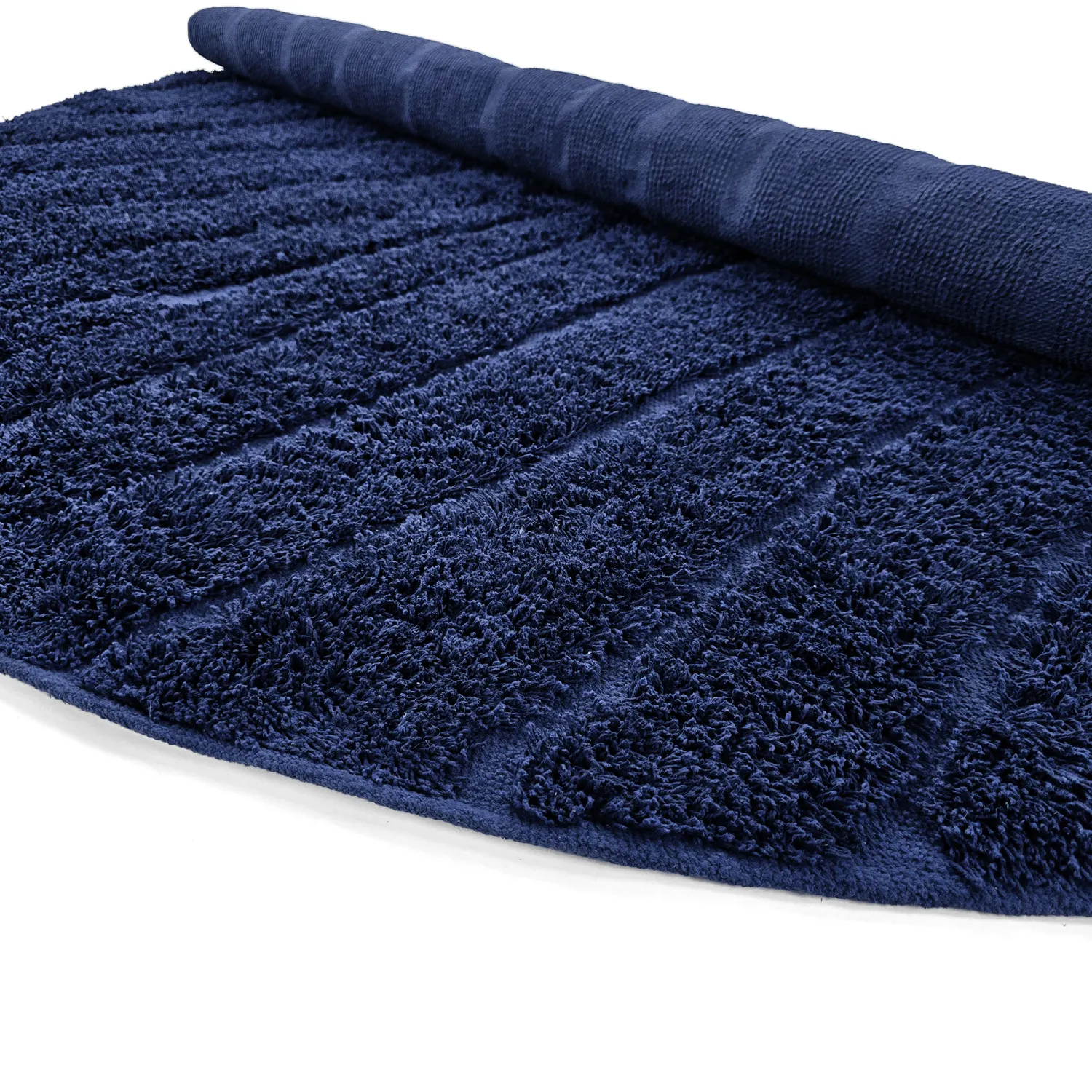 Tapis rond - Farley Natural Cotton Shaggy (modra)