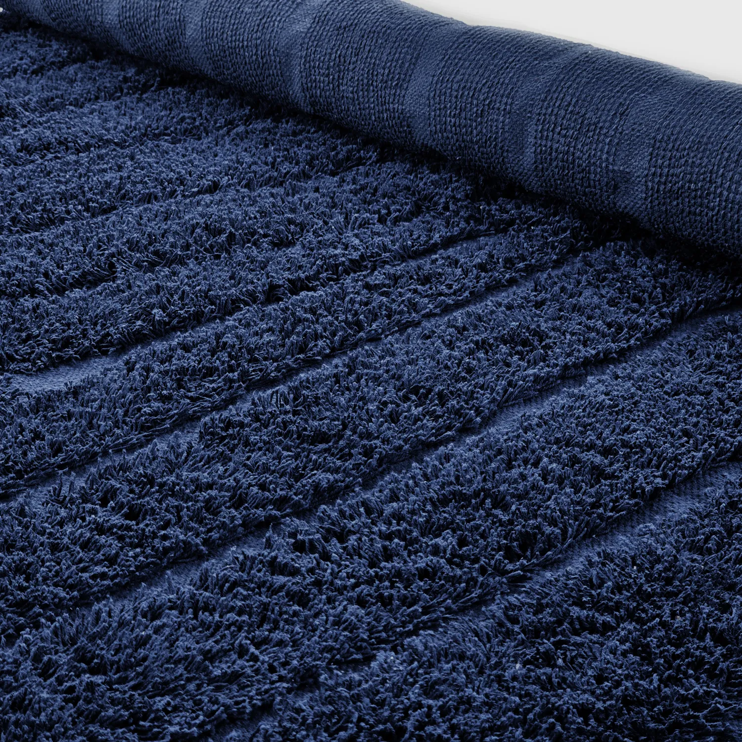 Tapis rond - Farley Natural Cotton Shaggy (modra)