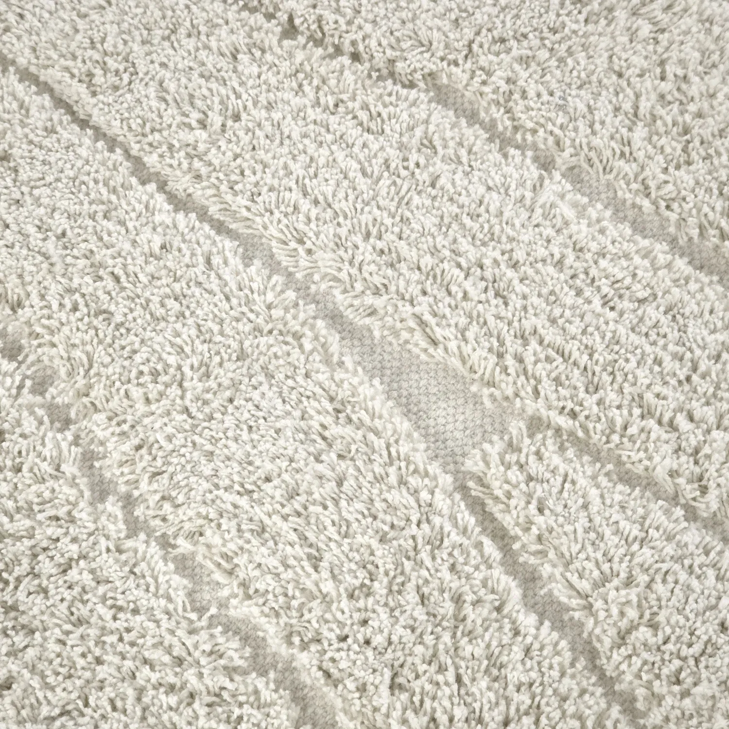 Tapis rond - Farley Natural Cotton Shaggy (umazano bela)