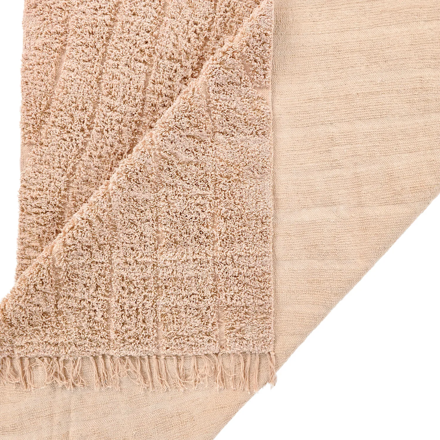 Tapis à poils longs - Farley Natural Cotton Shaggy (roza)