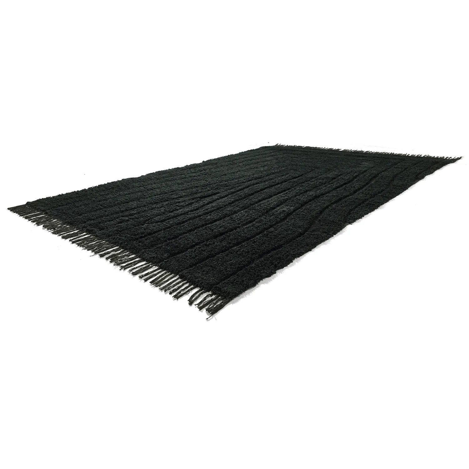 Tapis à poils longs - Farley Natural Cotton Shaggy (črna)