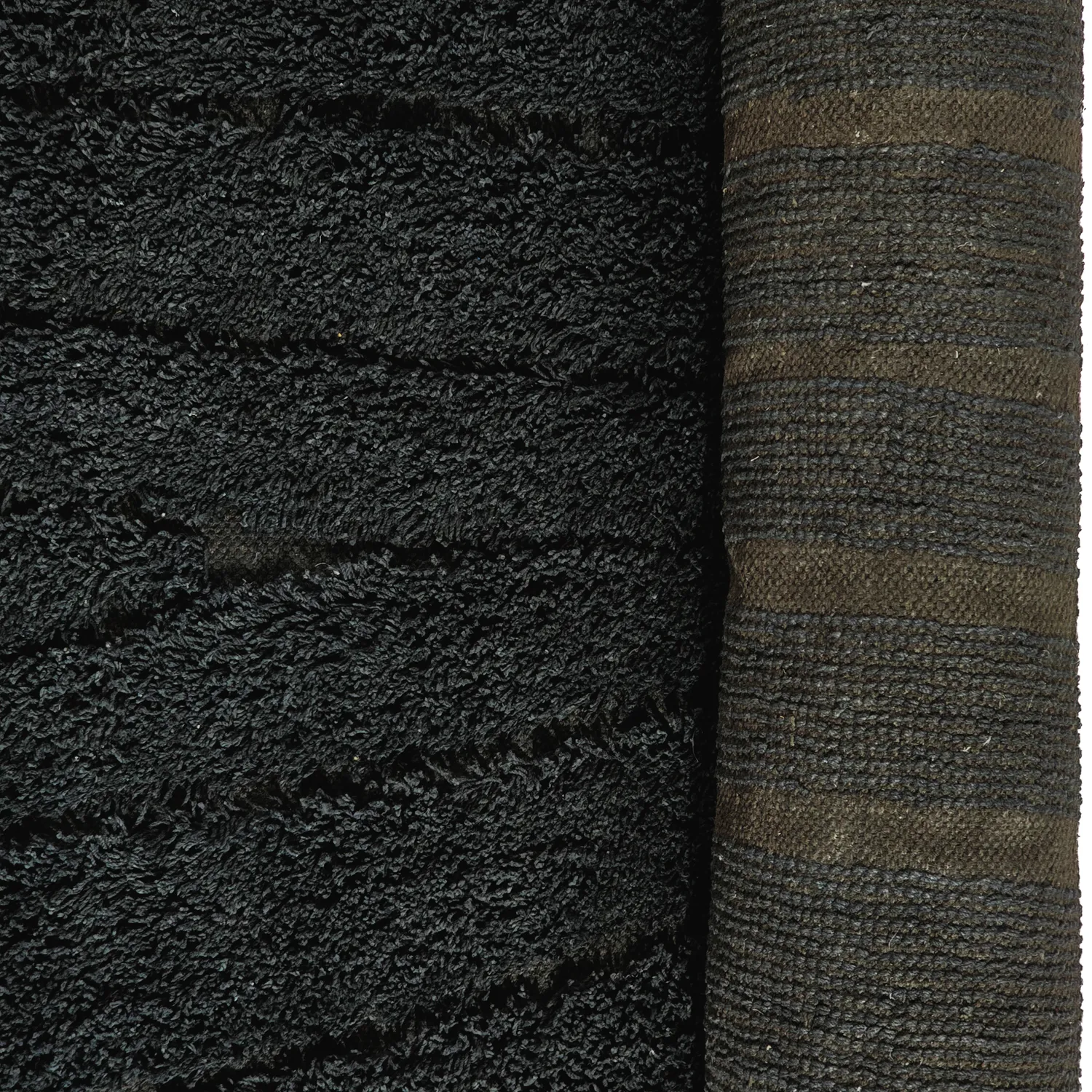 Tapis à poils longs - Farley Natural Cotton Shaggy (črna)