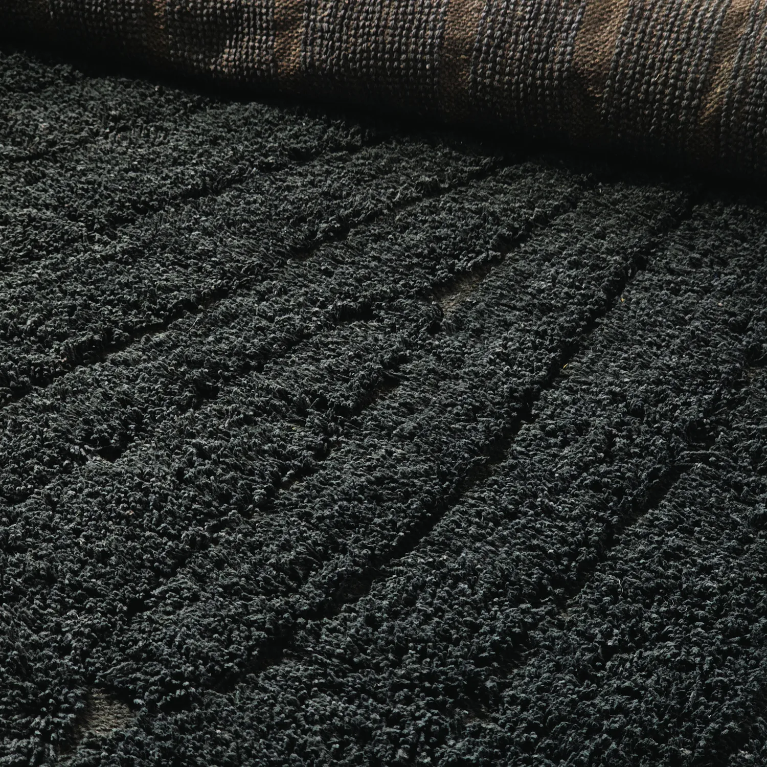 Tapis à poils longs - Farley Natural Cotton Shaggy (črna)