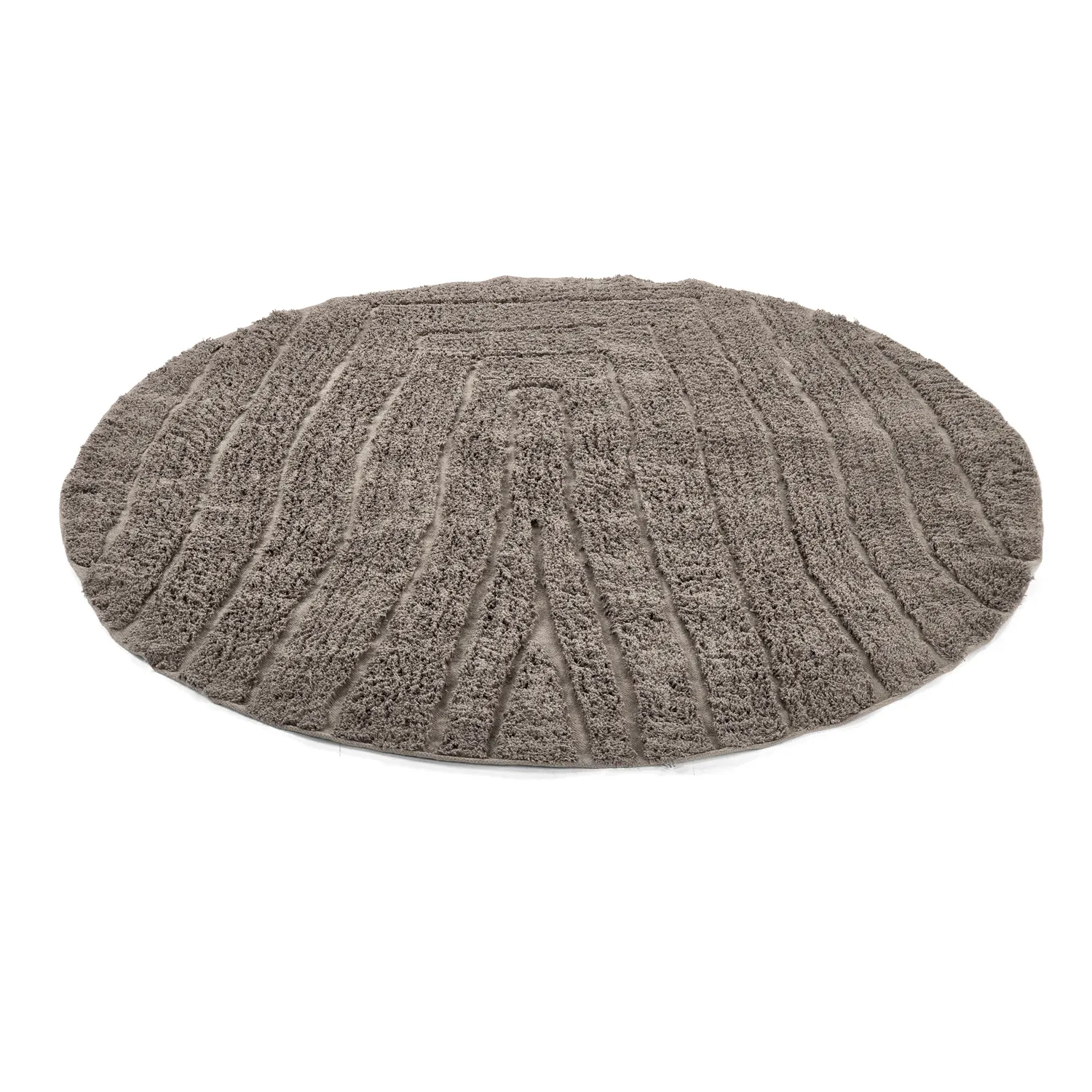 Tapis rond - Farley Natural Cotton Shaggy (taupe)