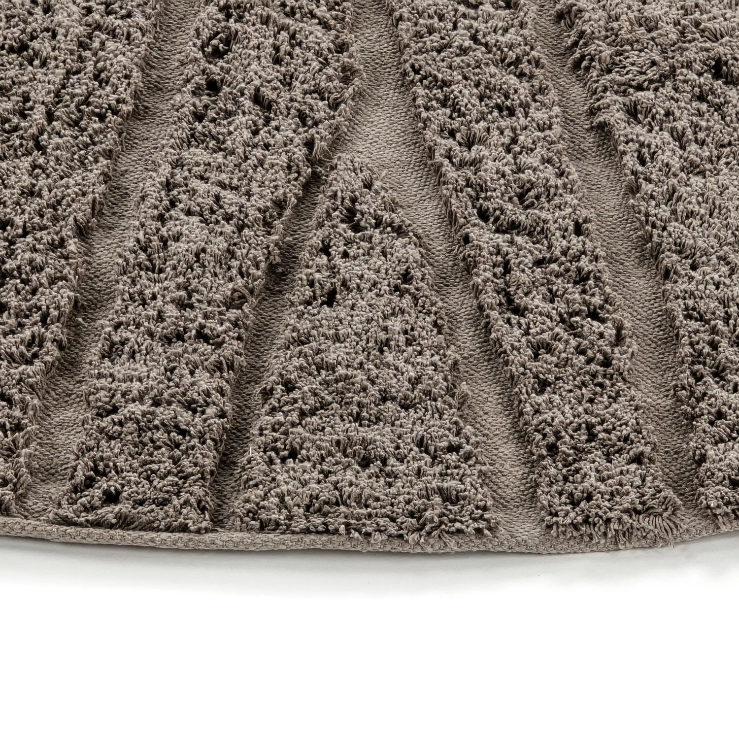 Tapis rond - Farley Natural Cotton Shaggy (taupe)