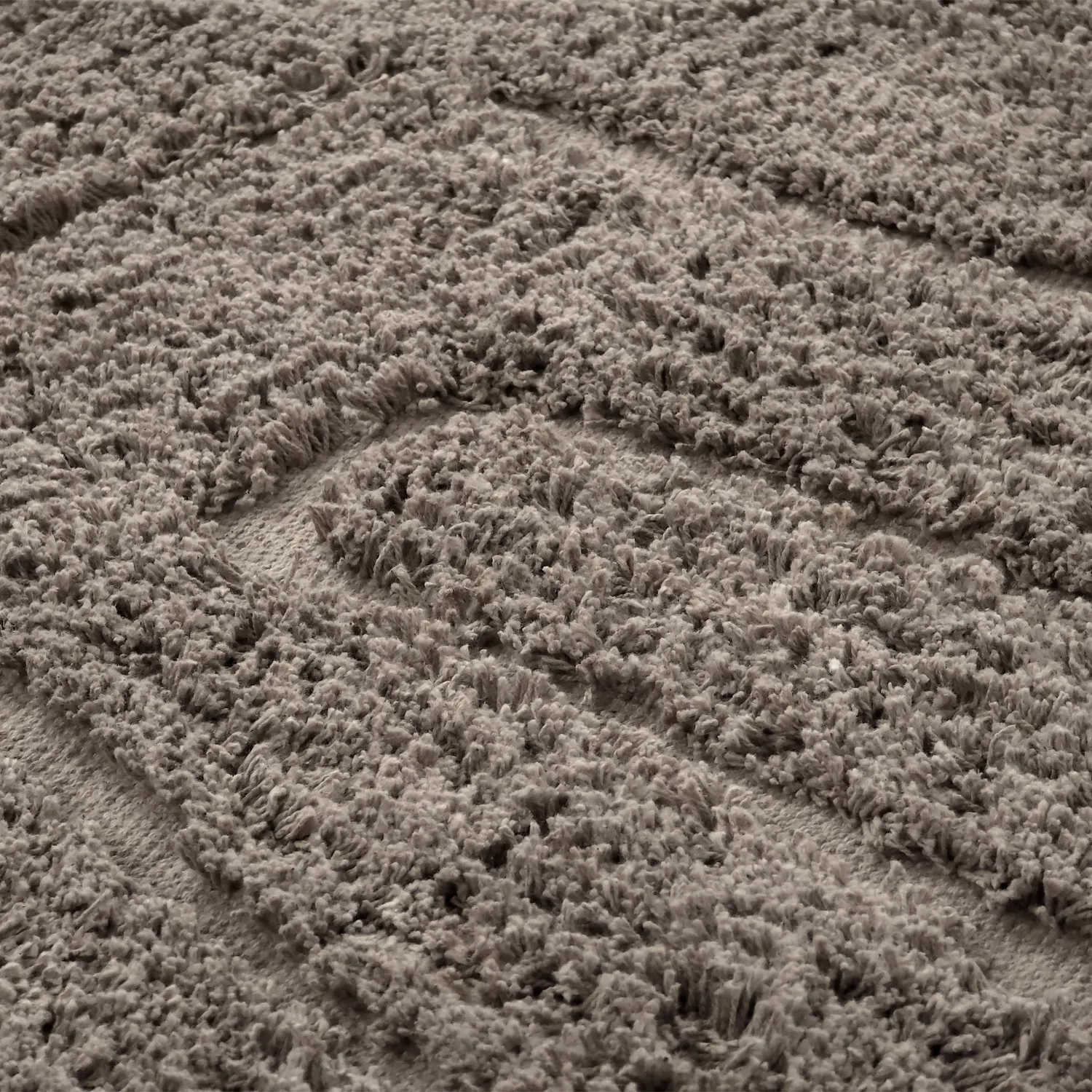 Tapis rond - Farley Natural Cotton Shaggy (taupe)