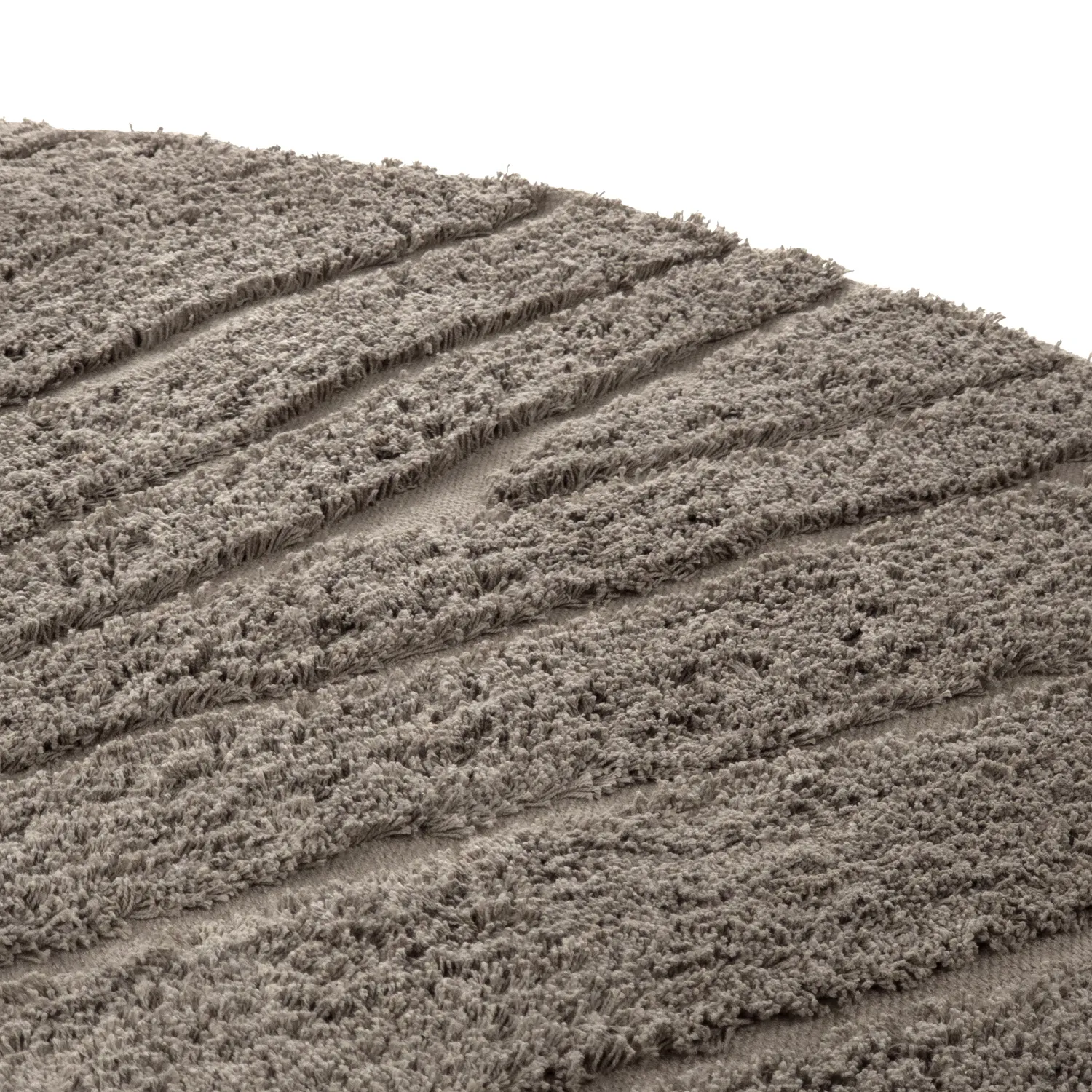 Tapis rond - Farley Natural Cotton Shaggy (taupe)