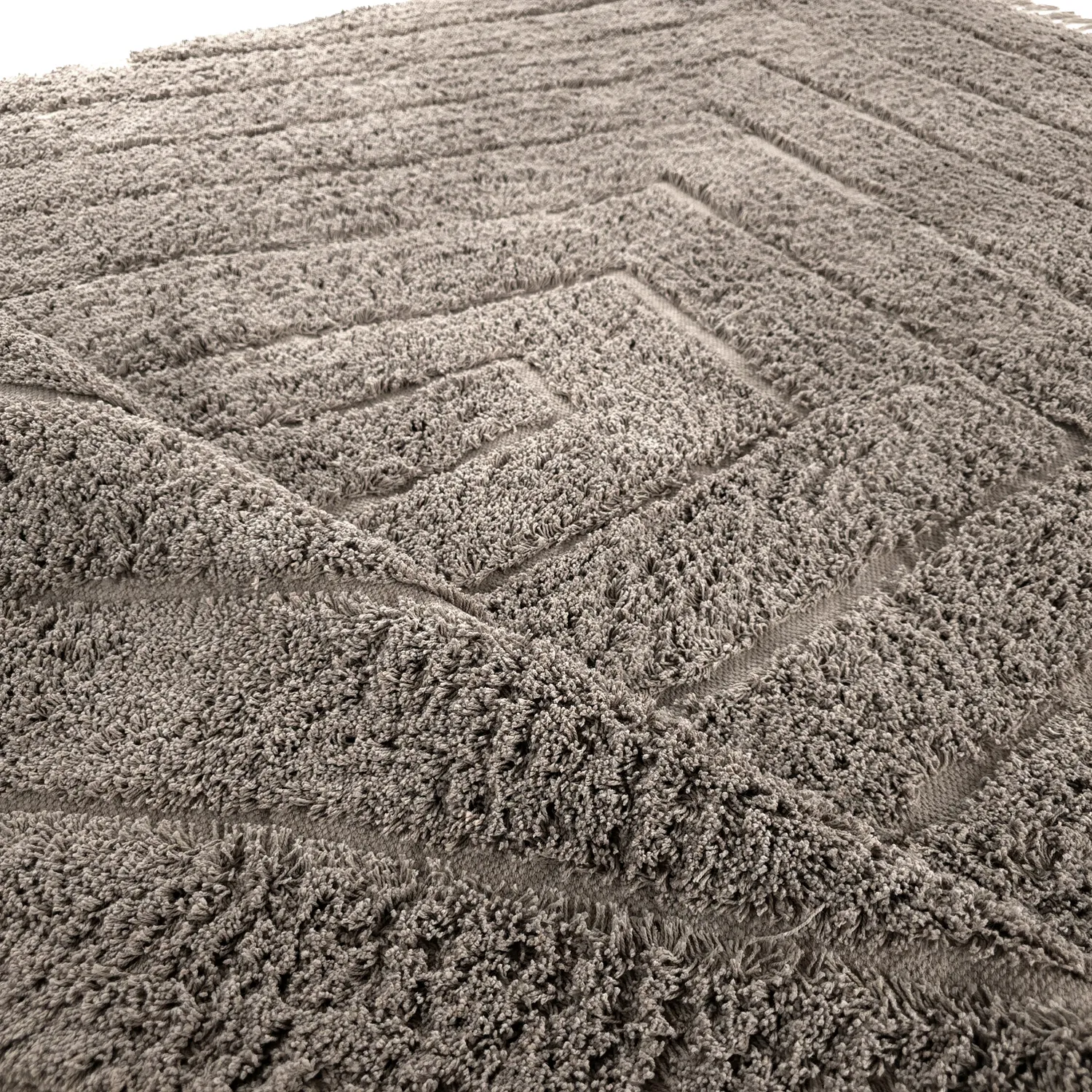 Tapis à poils longs - Farley Natural Cotton Shaggy (taupe)