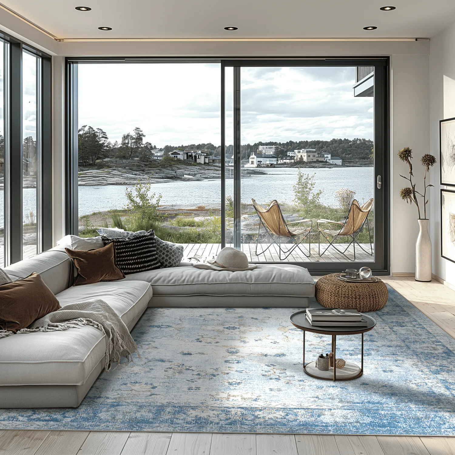 Tapis Wilton - Gombalia (bleu clair)